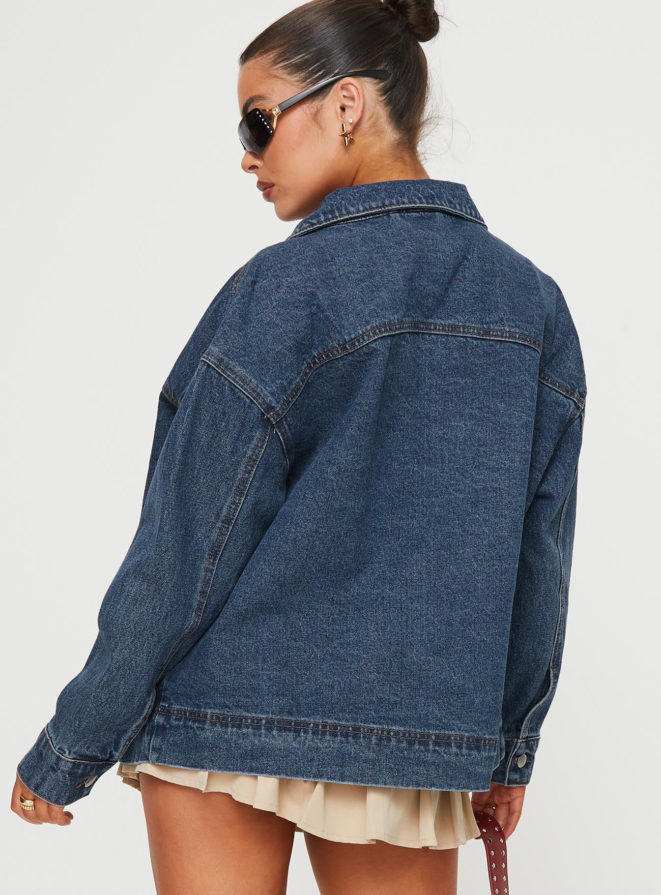 Goldsmith Denim Bomber Jacket Mid Wash - Image 5