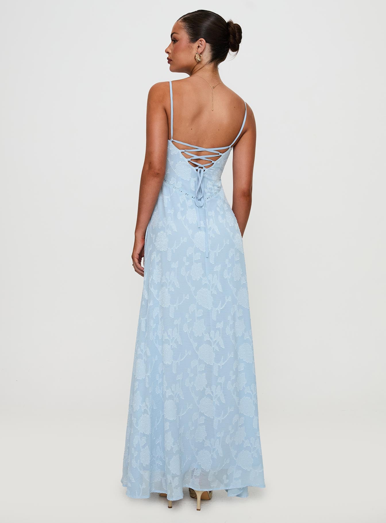 South Of France Maxi Dress Blue Petite - Image 5