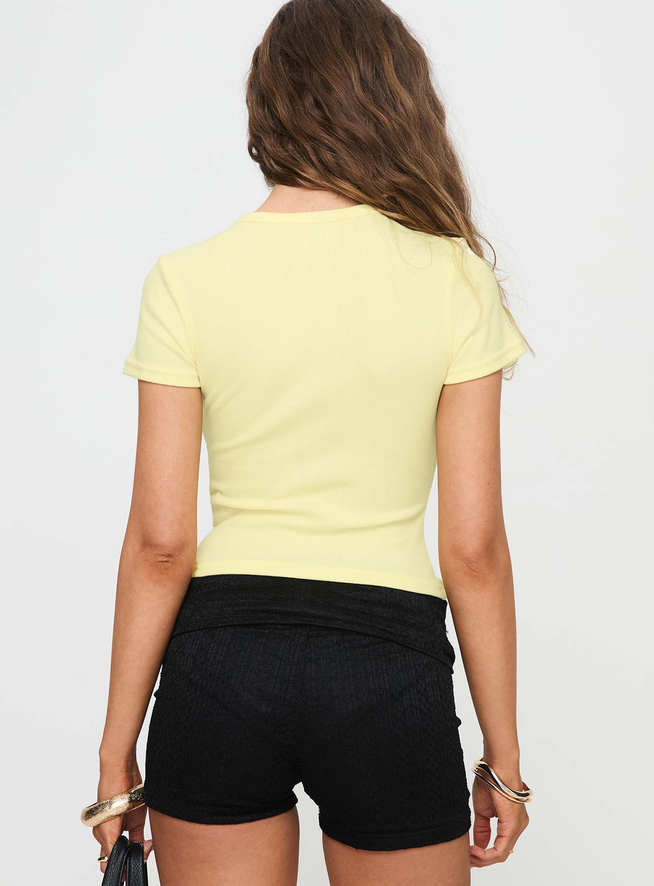 Baseline Scoop Rib Tee Yellow - Image 5