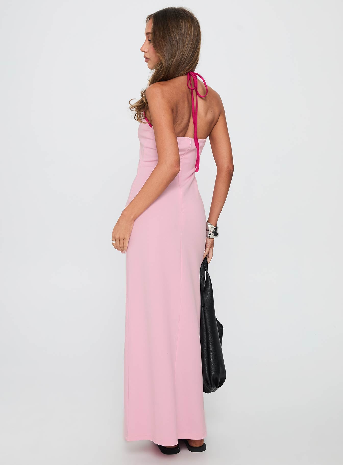 Teisha Halter Maxi Dress Pink - Image 4