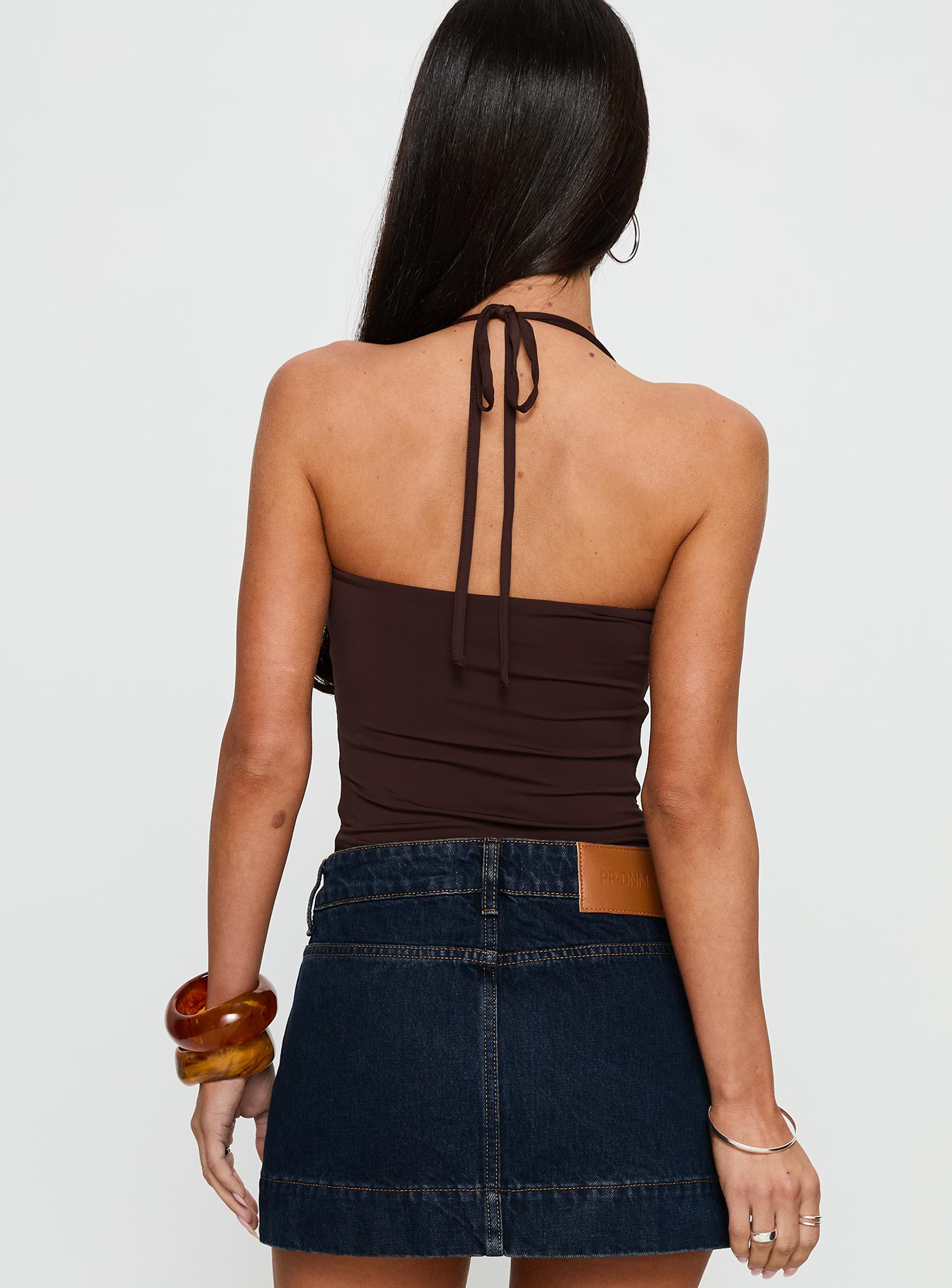 Someone You Need Bead Detail Bodysuit Chocolate - Image 5