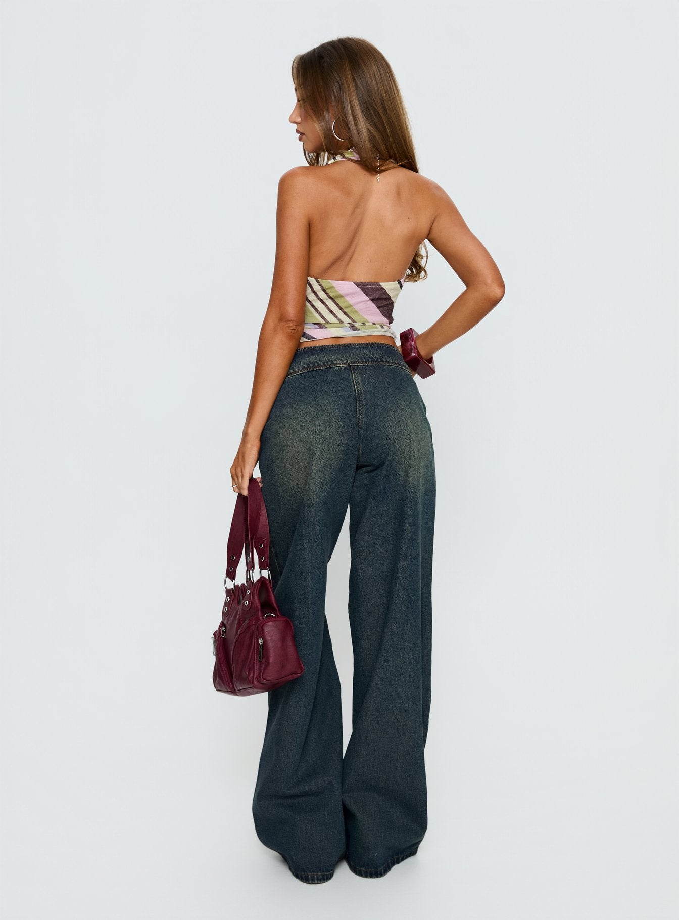Boxie Mid Rise Wide Leg Jeans Vintage Wash - Image 5
