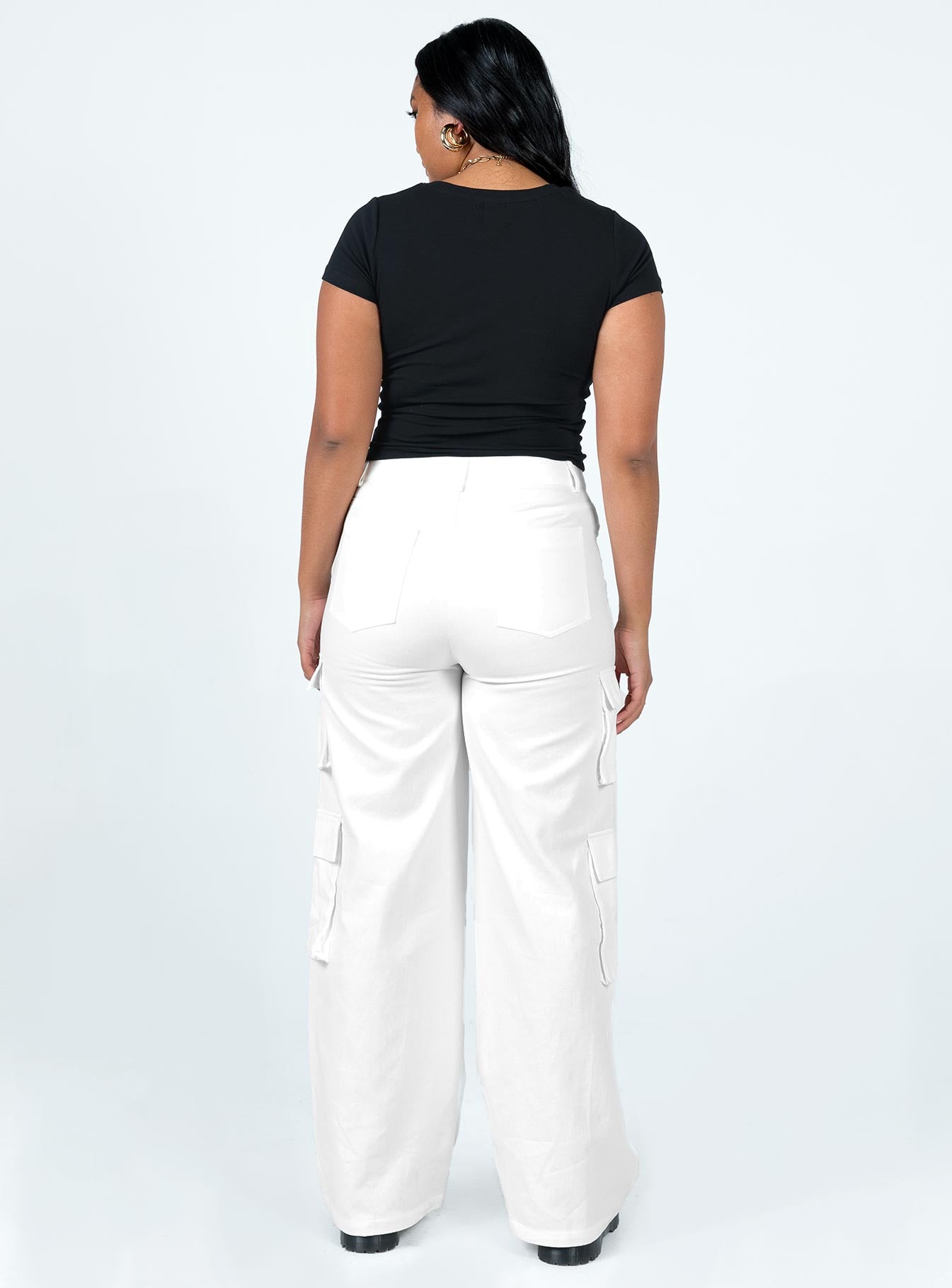 Alexis Cargo Pants White - Image 4