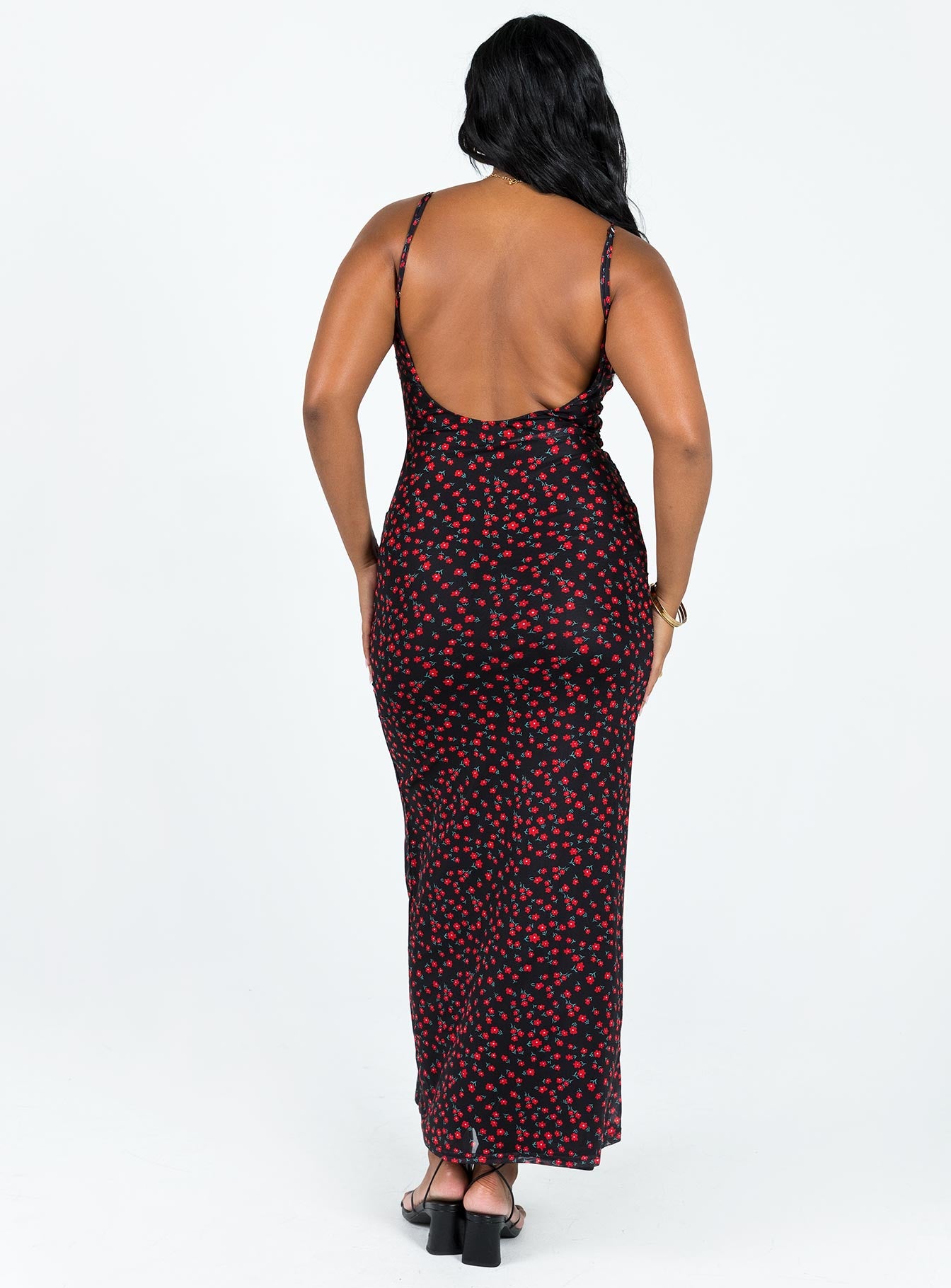 Knox Maxi Dress Black / Red Floral - Image 5