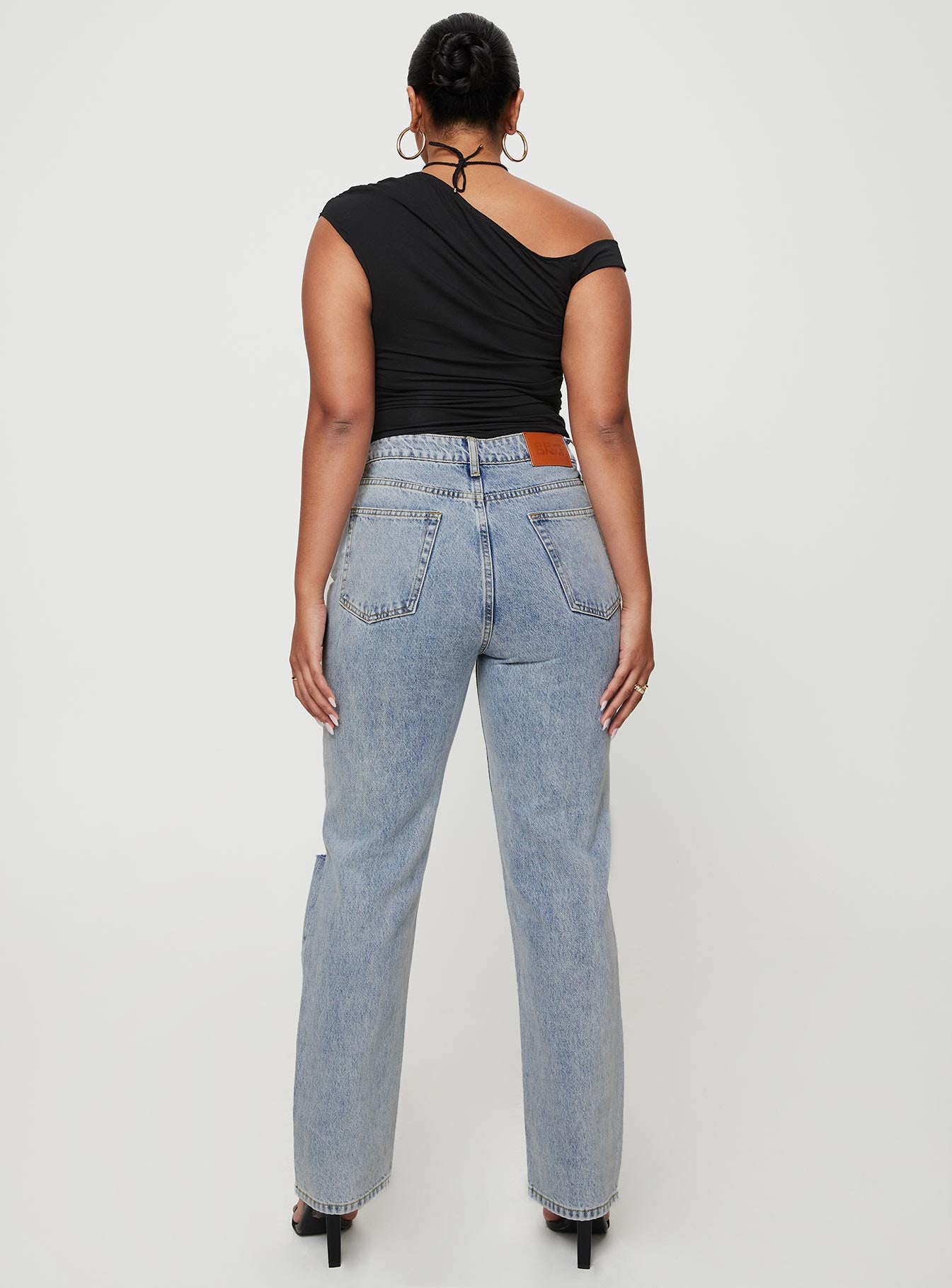 Holland High Rise Straight Leg Jeans Denim - Image 9