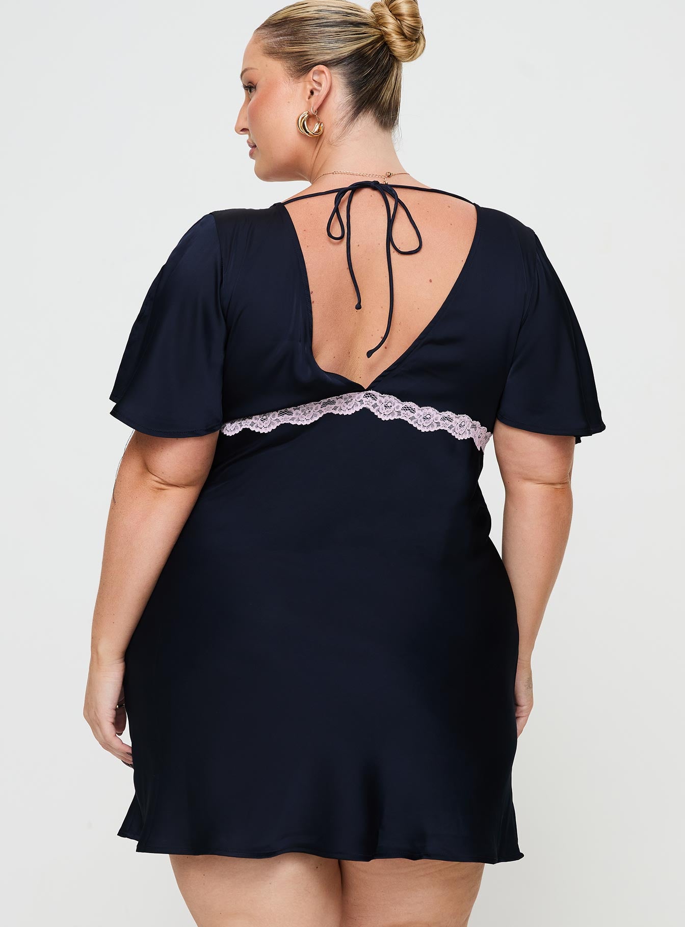 Jaron Mini Dress Navy Curve - Image 5