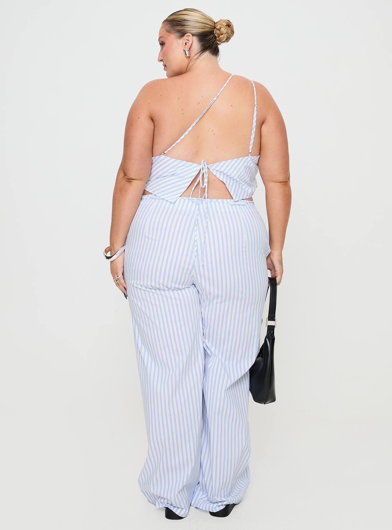 Collied Low Rise Pants Blue / White Stripe Curve - Image 5