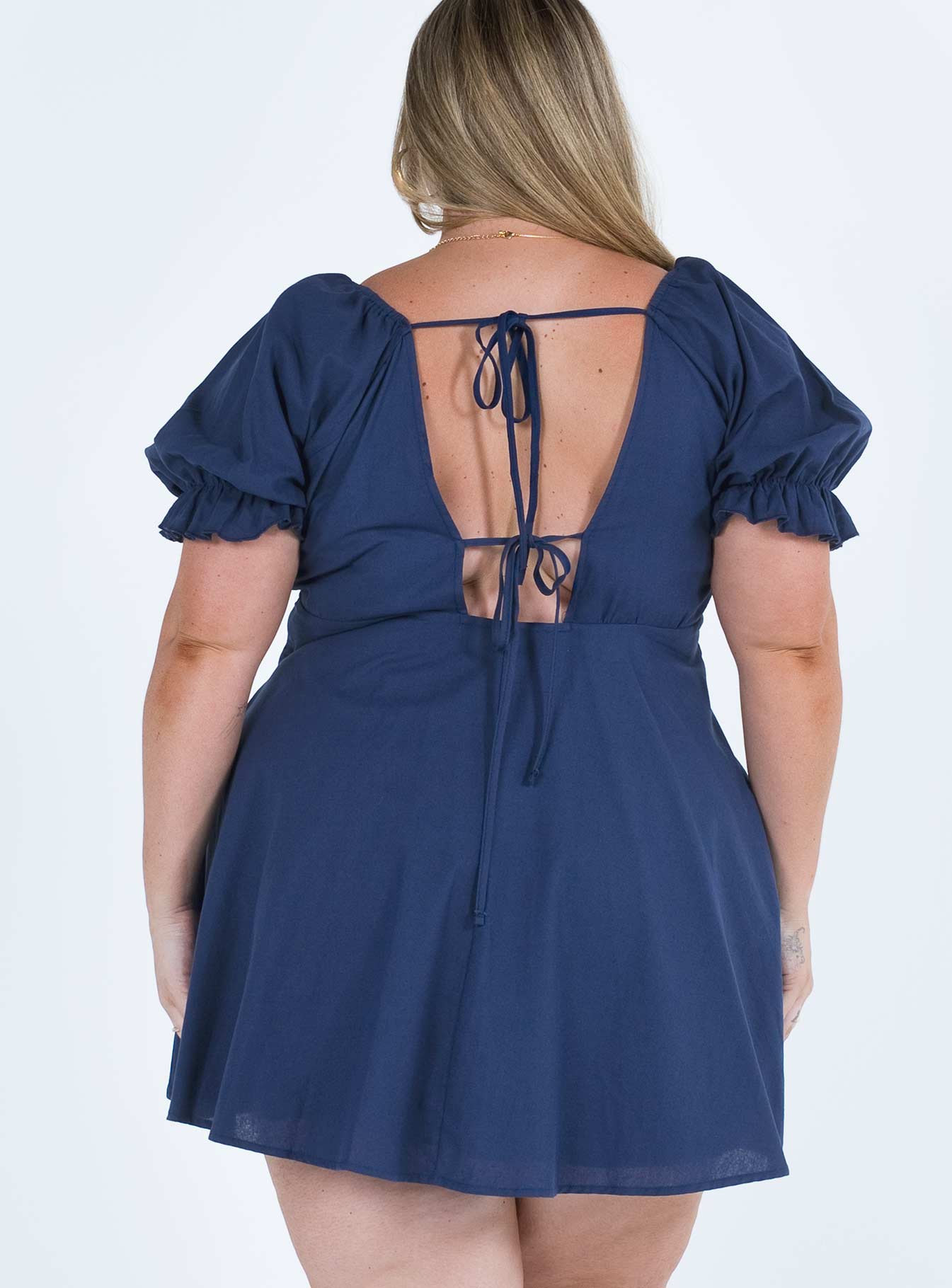 Blissful Mini Dress Navy Curve - Image 5