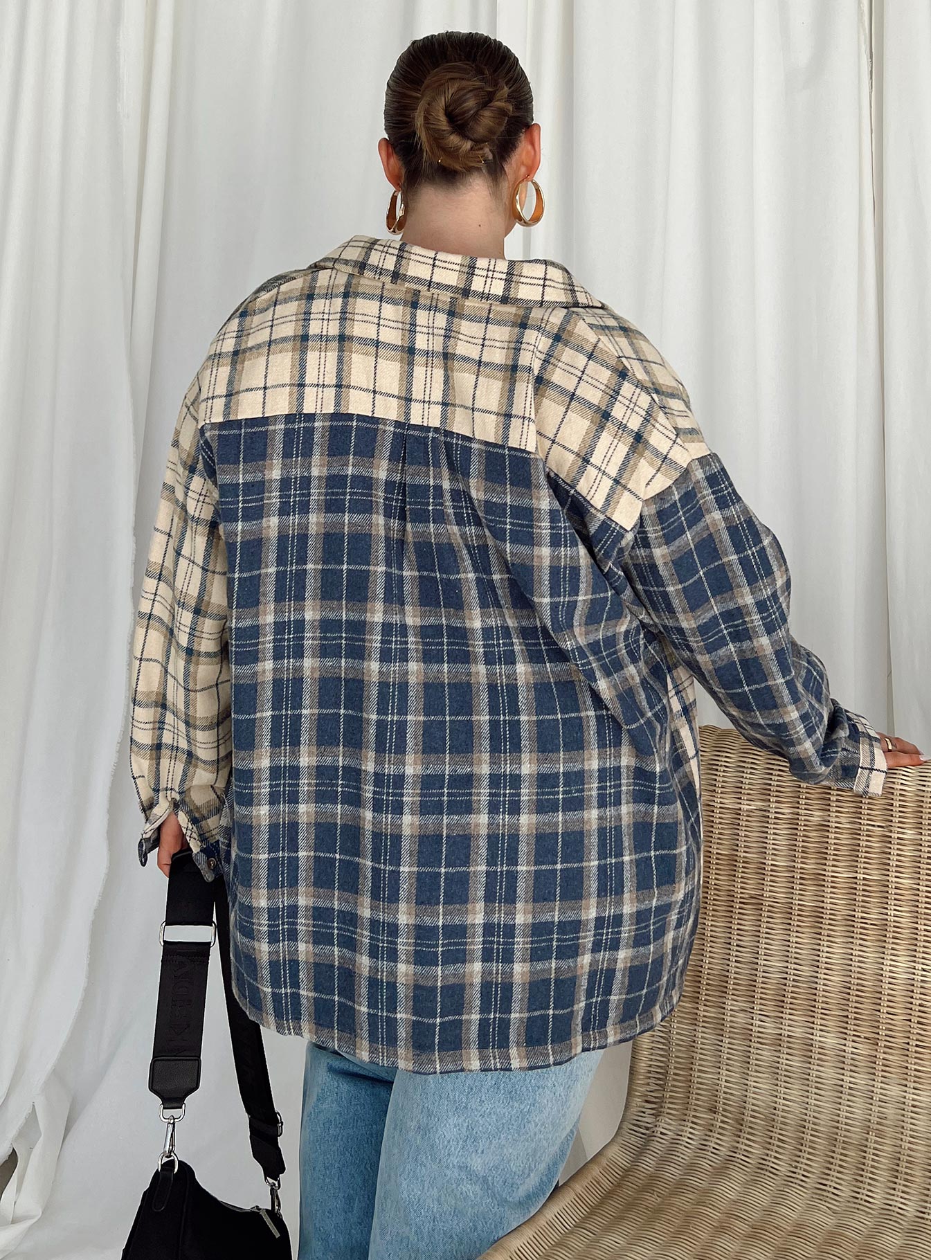 Unity Check Shirt Blue Curve - Image 4