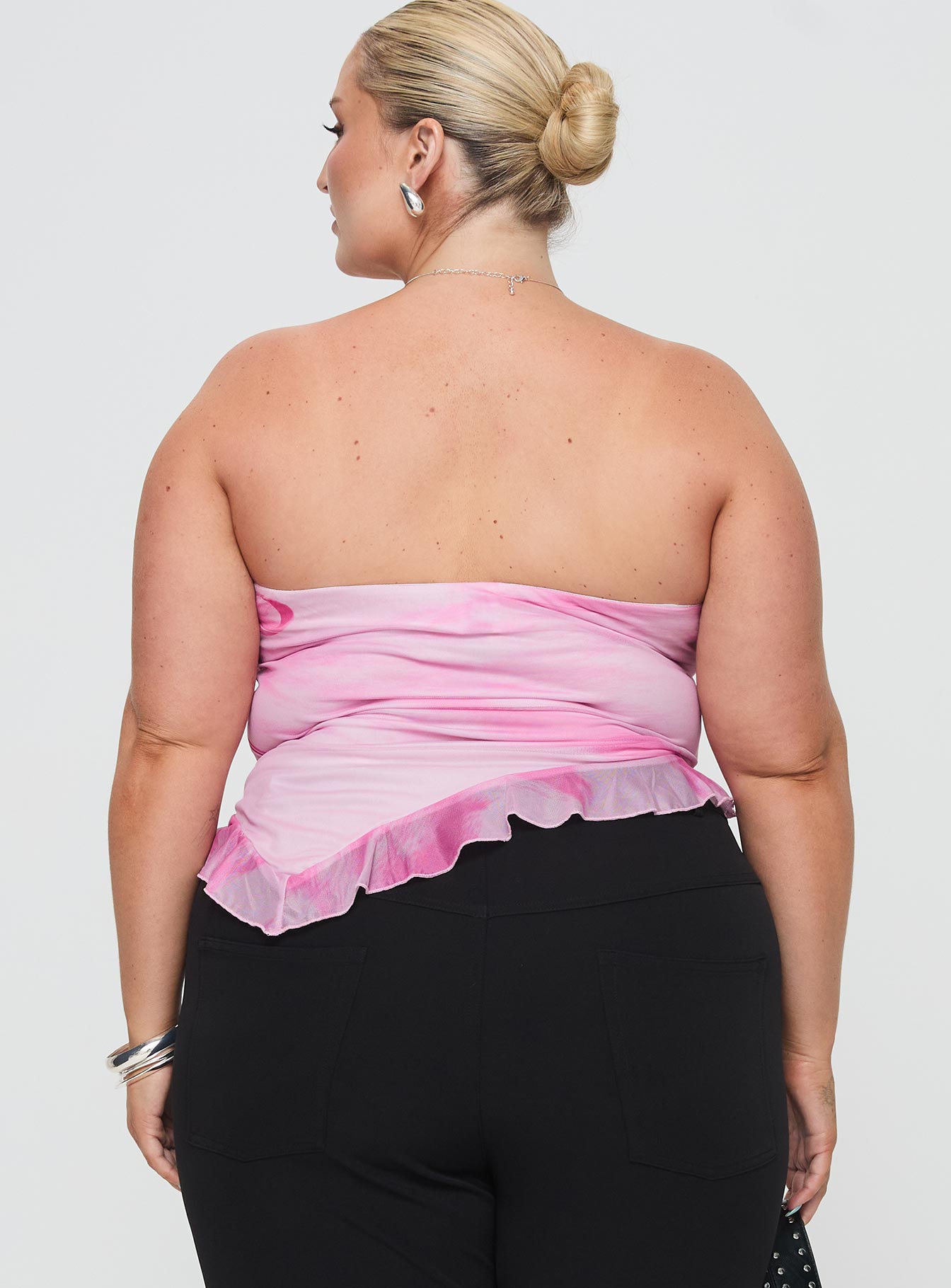 Travessa Asymmetric Tube Top Pink Curve - Image 5