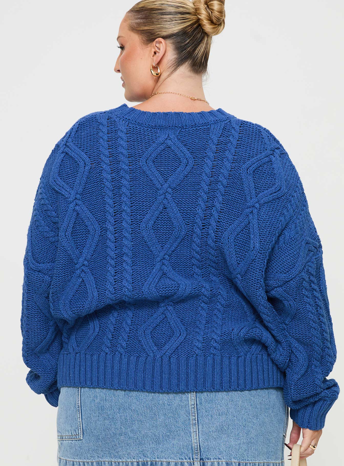 Anaya Oversized Sweater Monday Blues Curve - Image 5