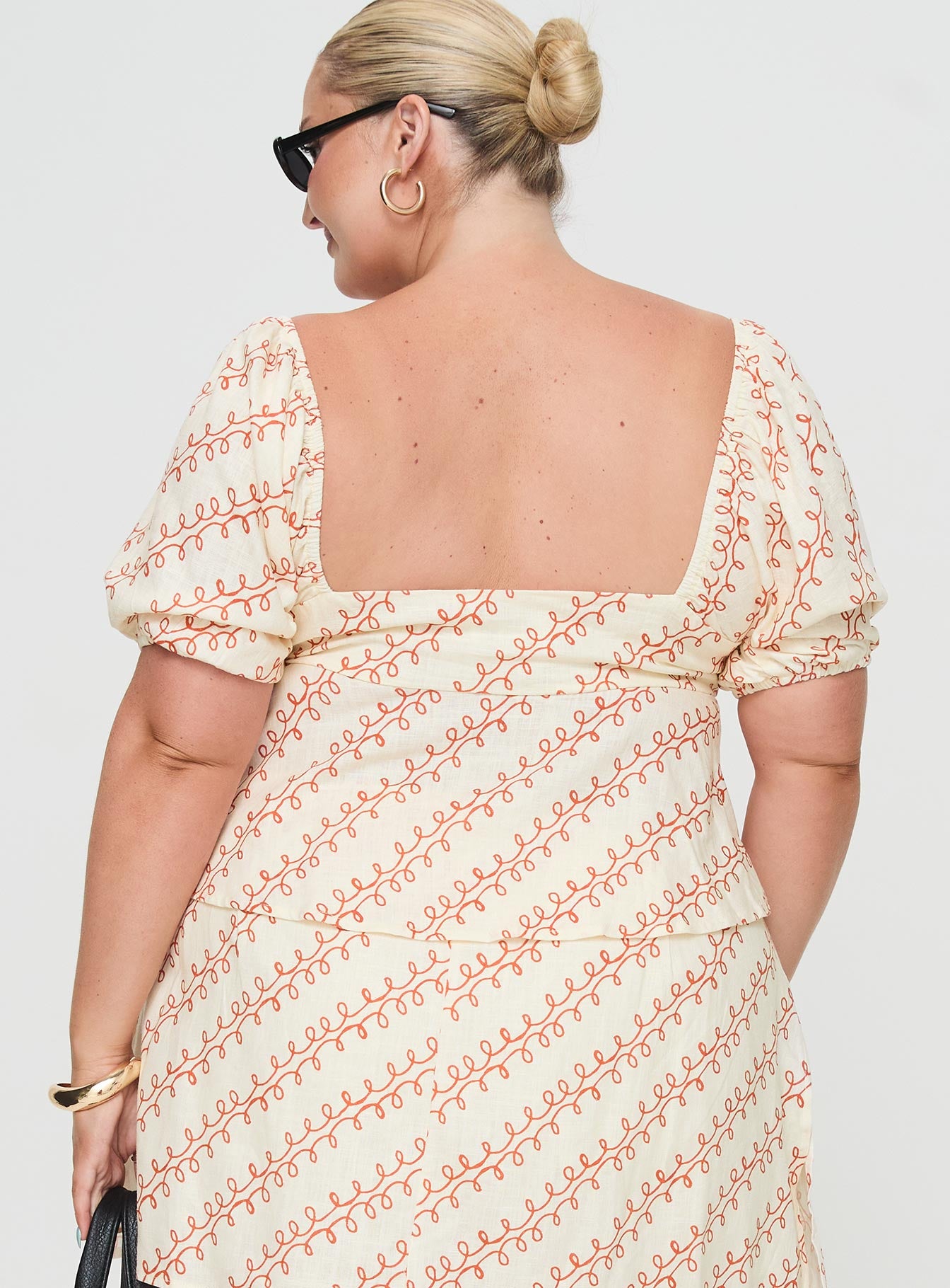 Passionfruit Linen Blend Top Multi Curve - Image 5