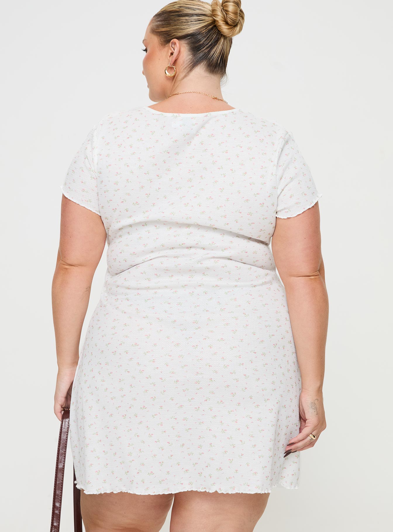 Patton Mini Dress White Floral Curve - Image 5
