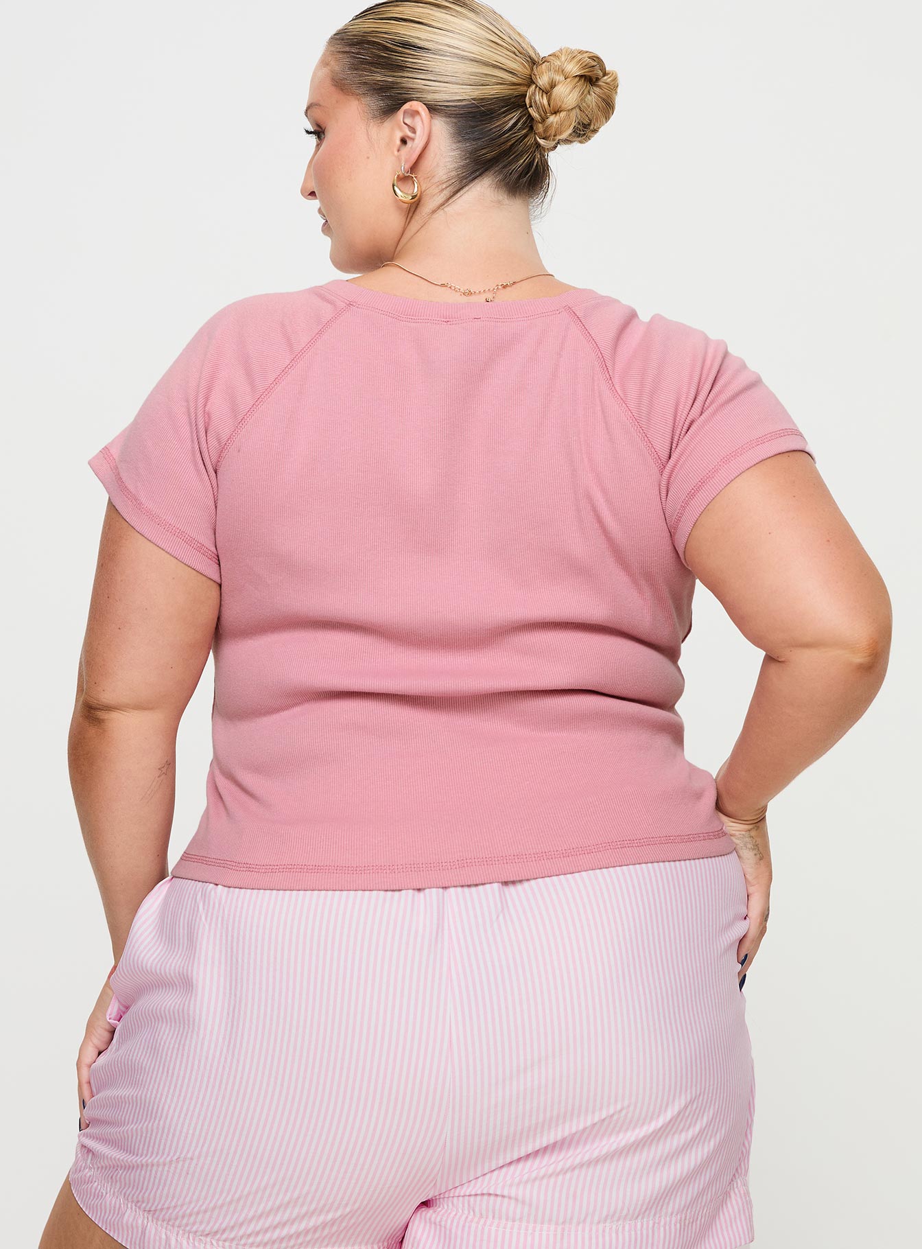 Breakfast Buffet Sleep Tee Pink Curve - Image 5