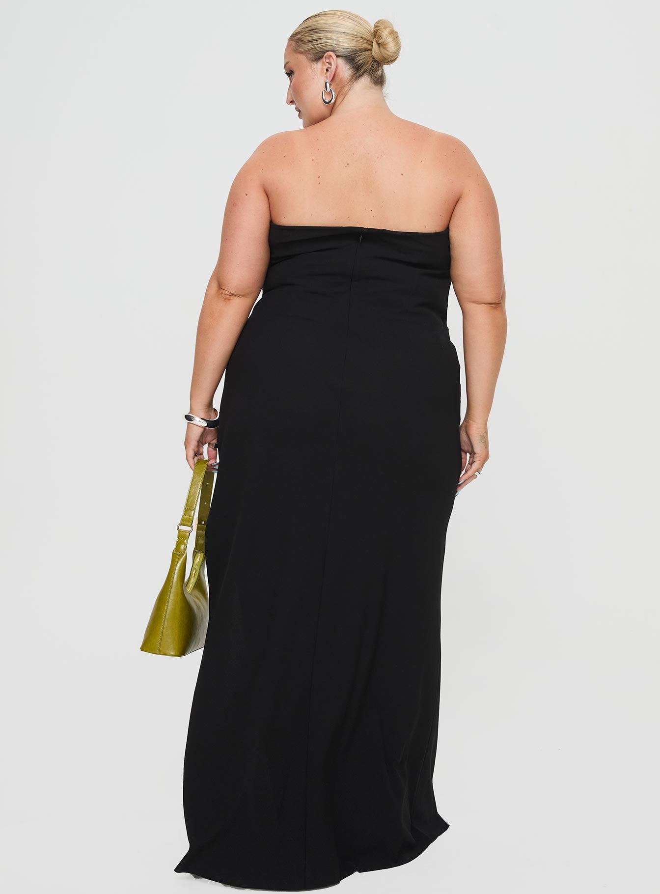 Ferri Strapless Maxi Dress Black Curve - Image 5