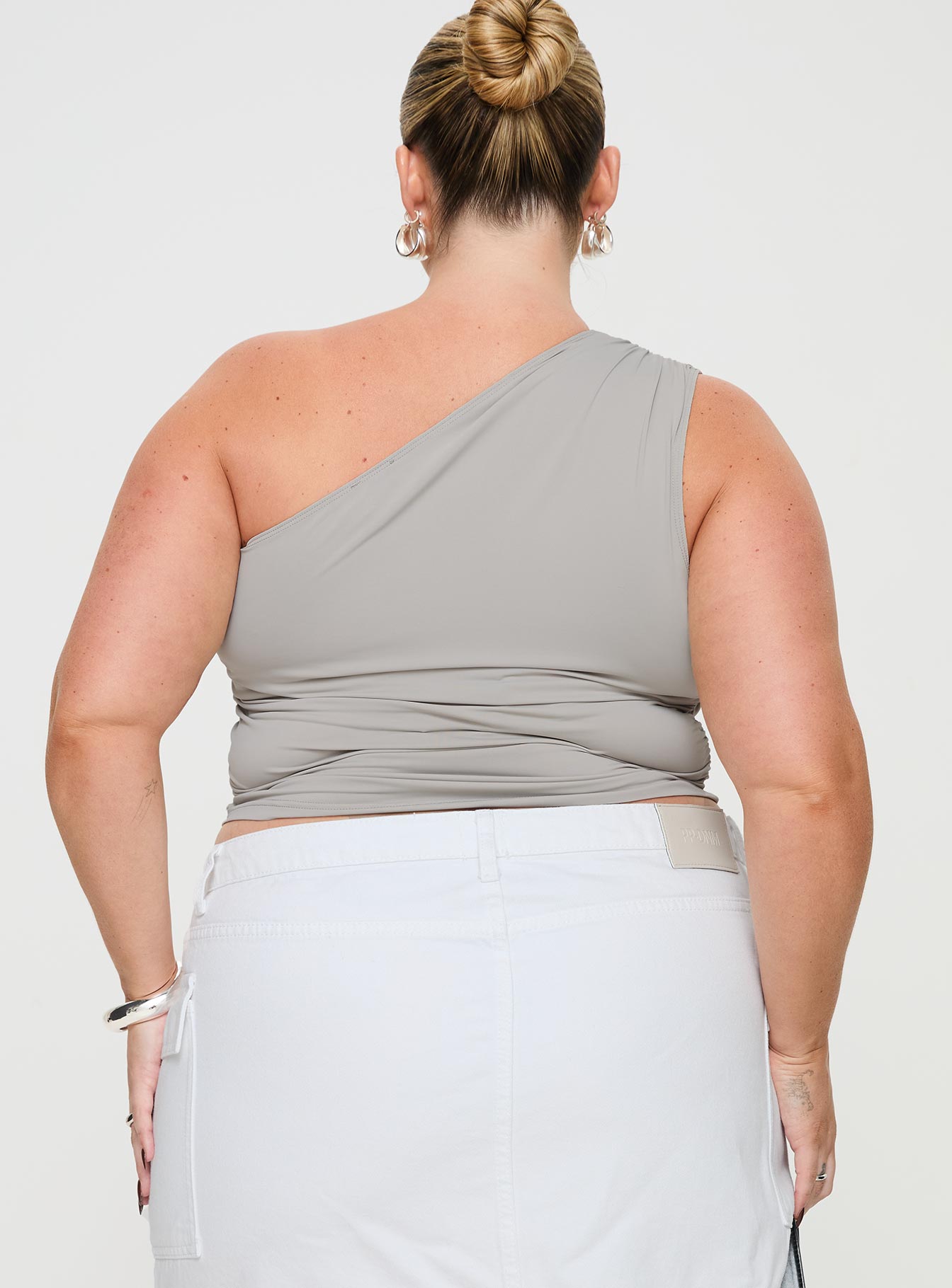 Annem One Shoulder Top Grey Curve - Image 5