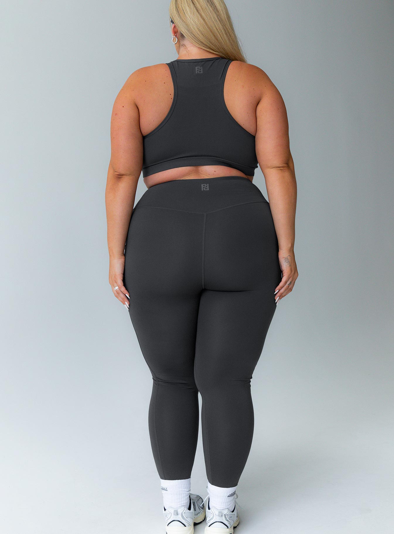 Unstoppable Activewear 7/8 Leggings Grey Curve - Image 4