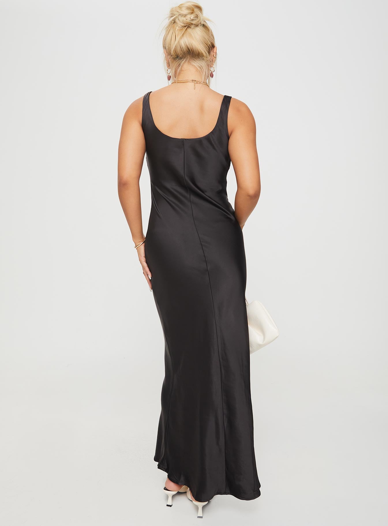 Penelopy Bias Cut Maxi Dress Black - Image 4