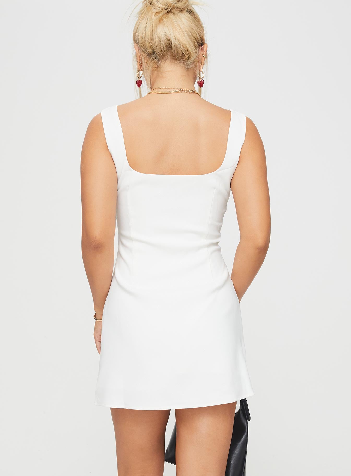 Zamie Mini Dress White - Image 5