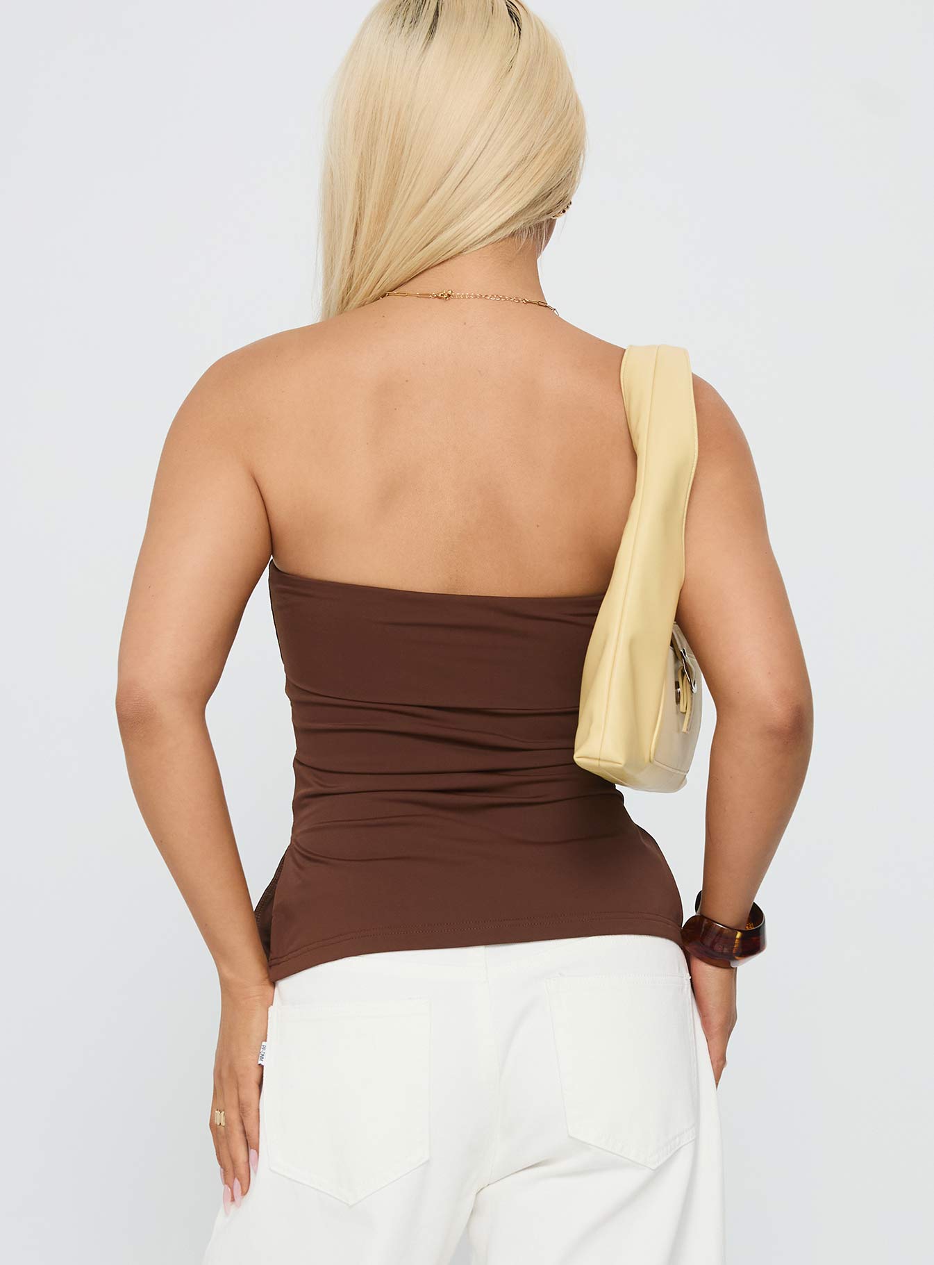 Strutter Strapless Top Chocolate - Image 5