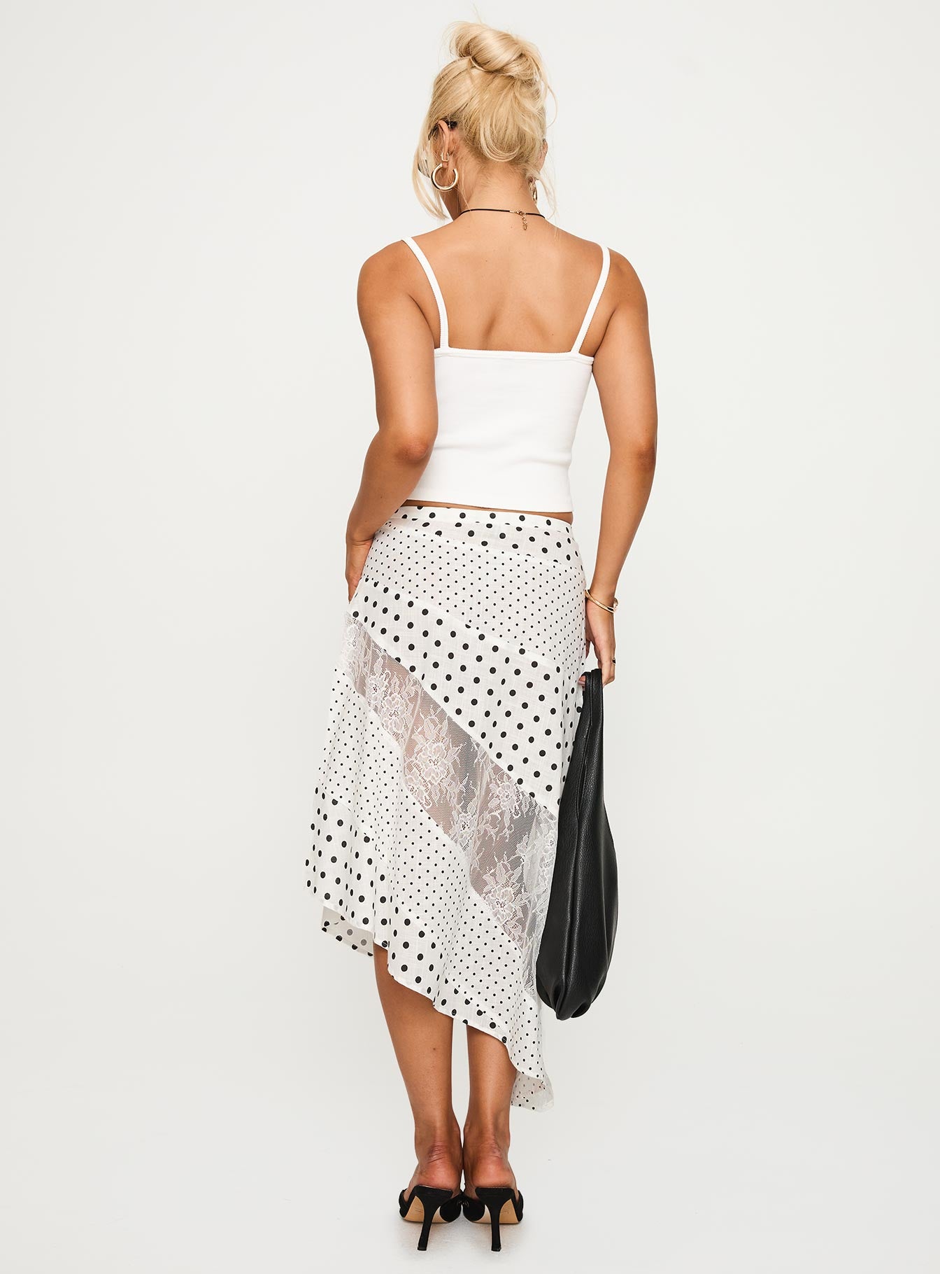 Rennar Maxi Skirt White / Polka Dot - Image 5