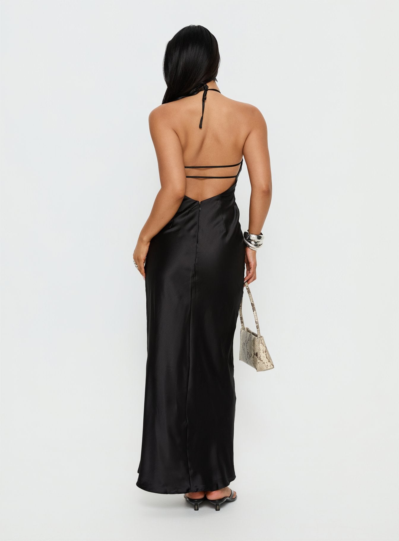 Nayani Halter Maxi Dress Black - Image 4