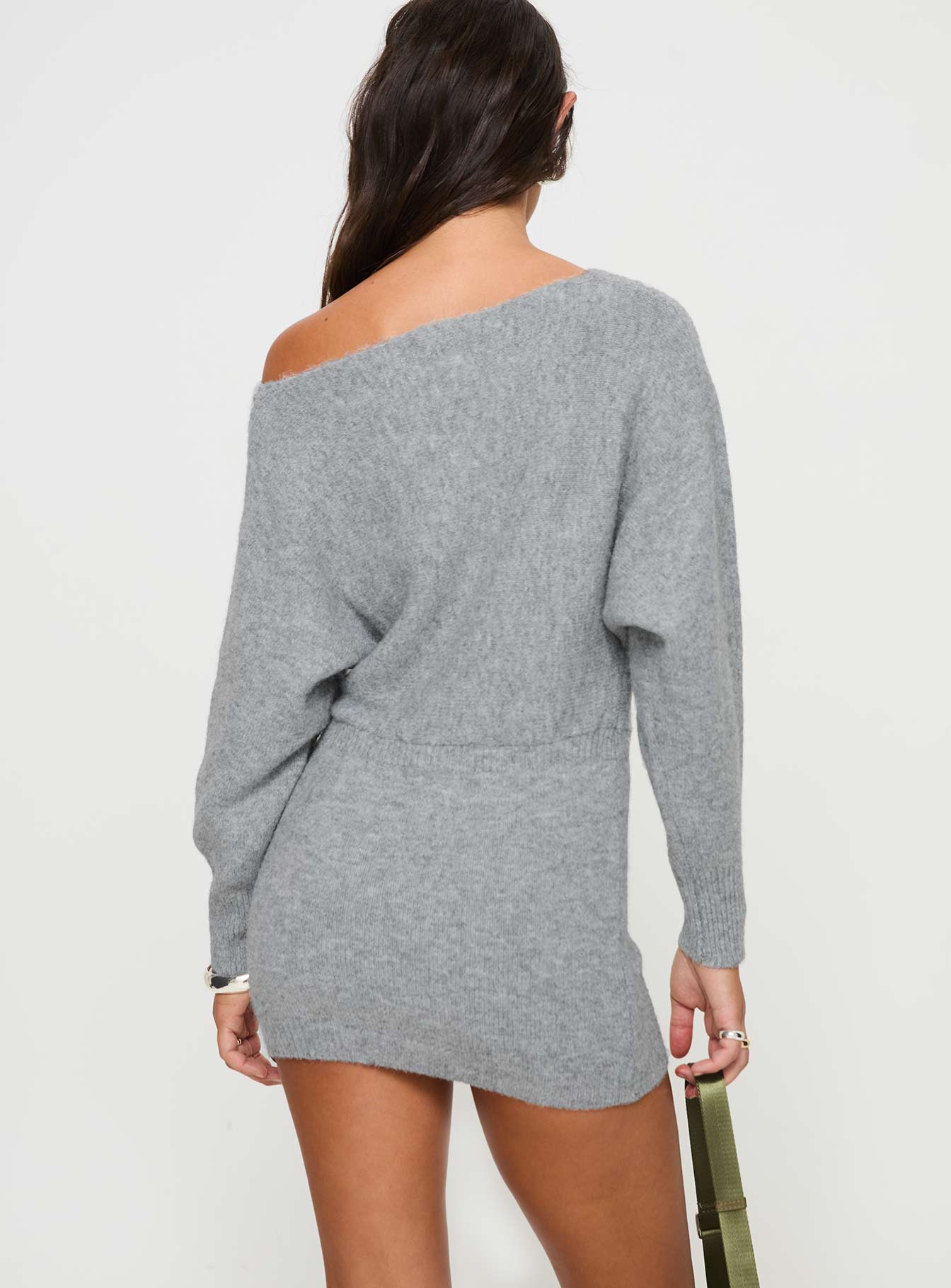 Peregrine Cold Shoulder Mini Dress Grey - Image 4
