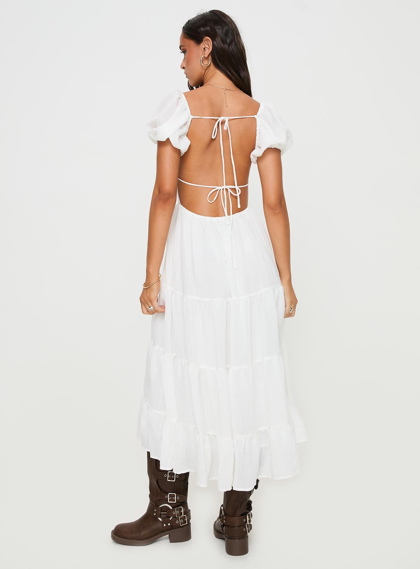 Danny Midi Dress White - Image 5