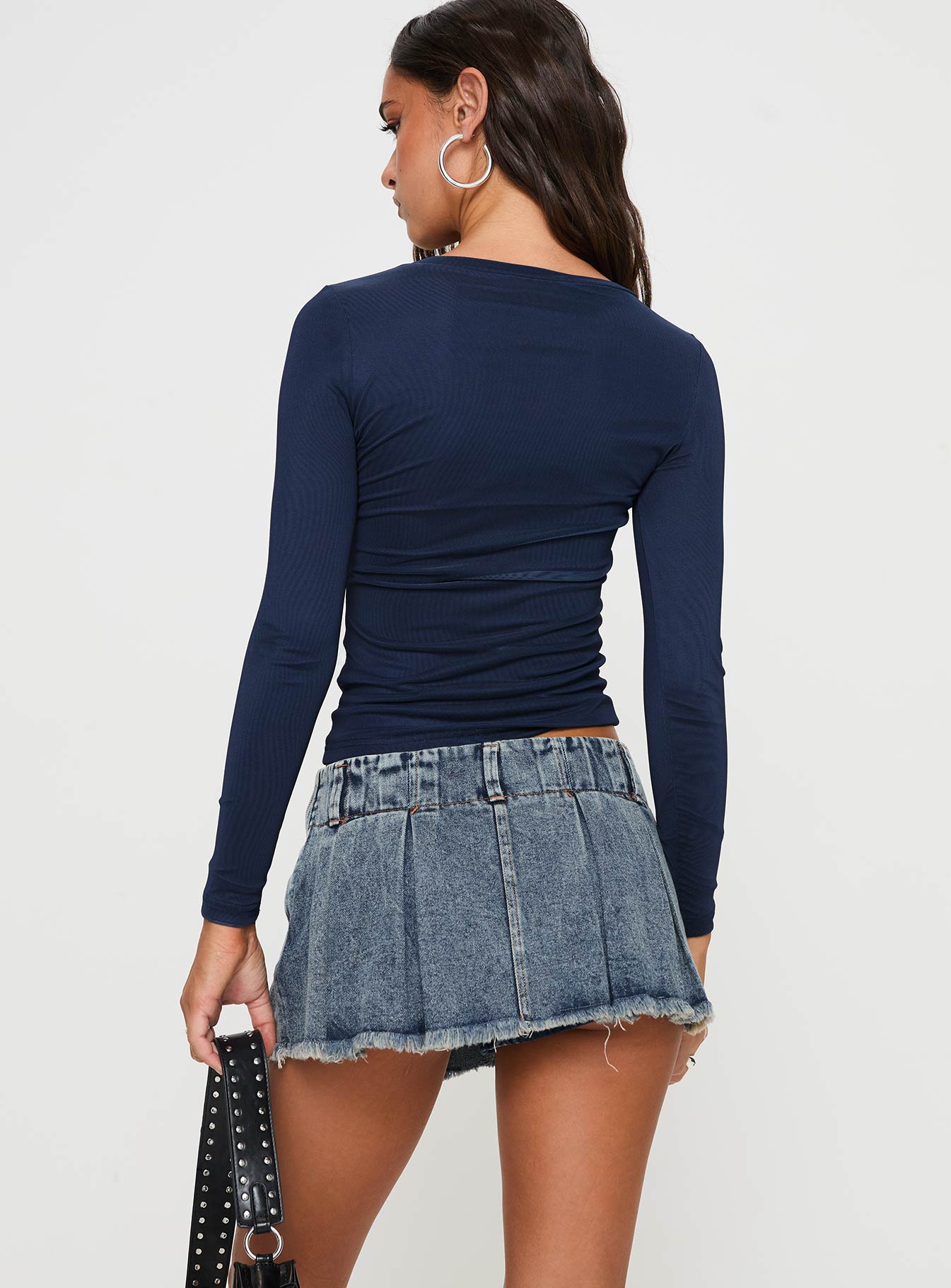 Allure 90's Mini Skort Faded Denim - Image 5