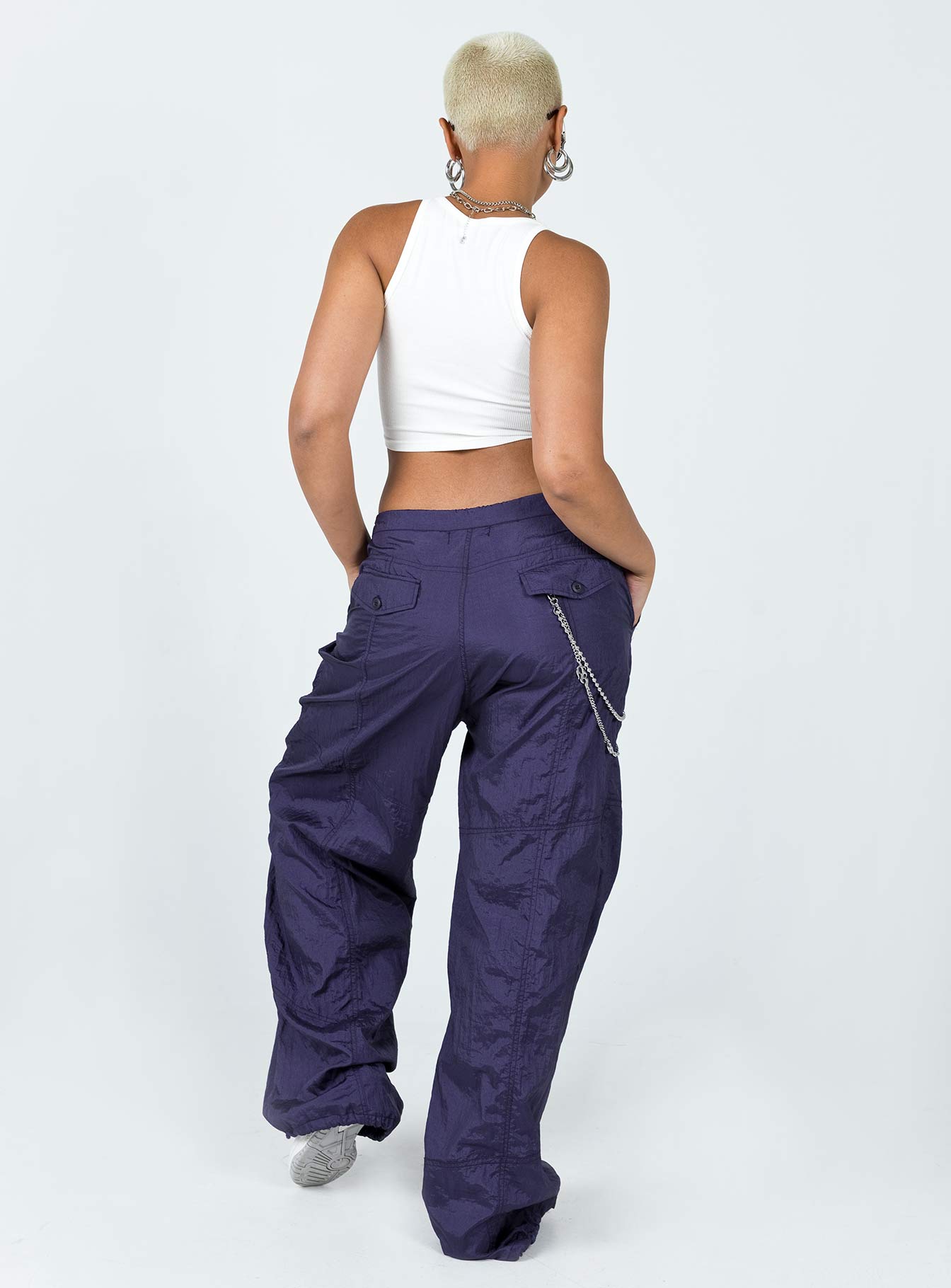 Motel Chute Trousers Navy - Image 5
