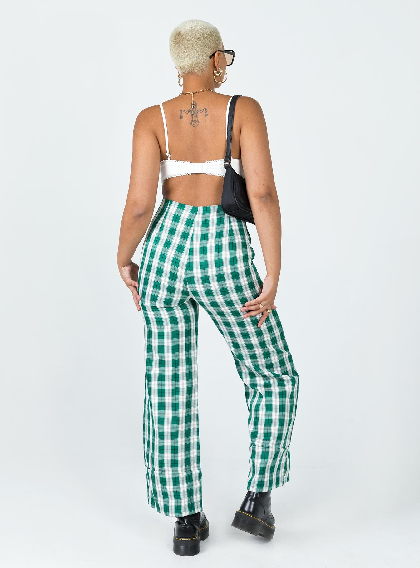 Euros Pants Green Tartan - Image 4