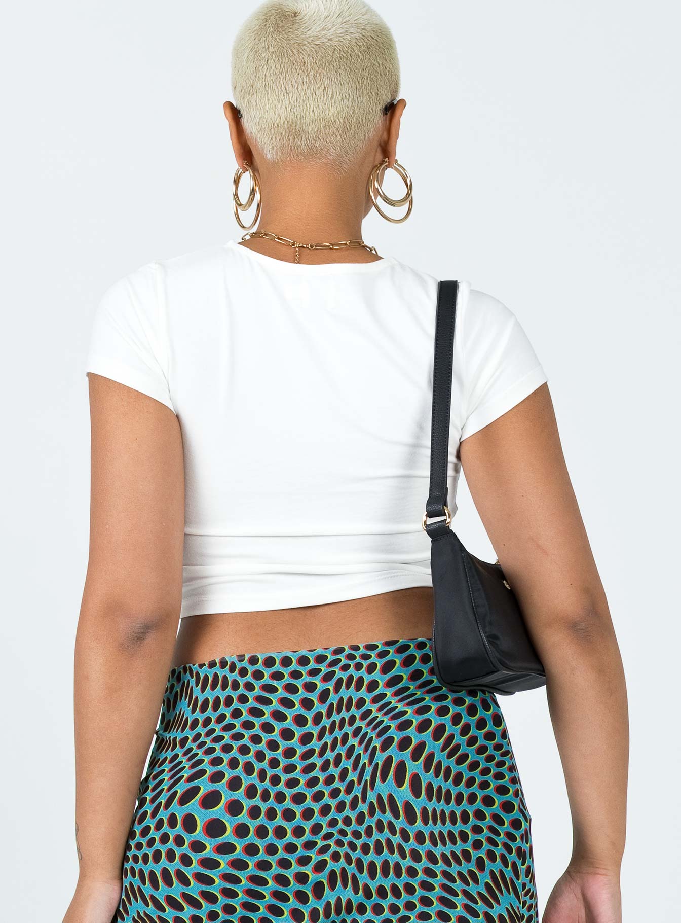 Rise And Grind Cropped Tee White - Image 6