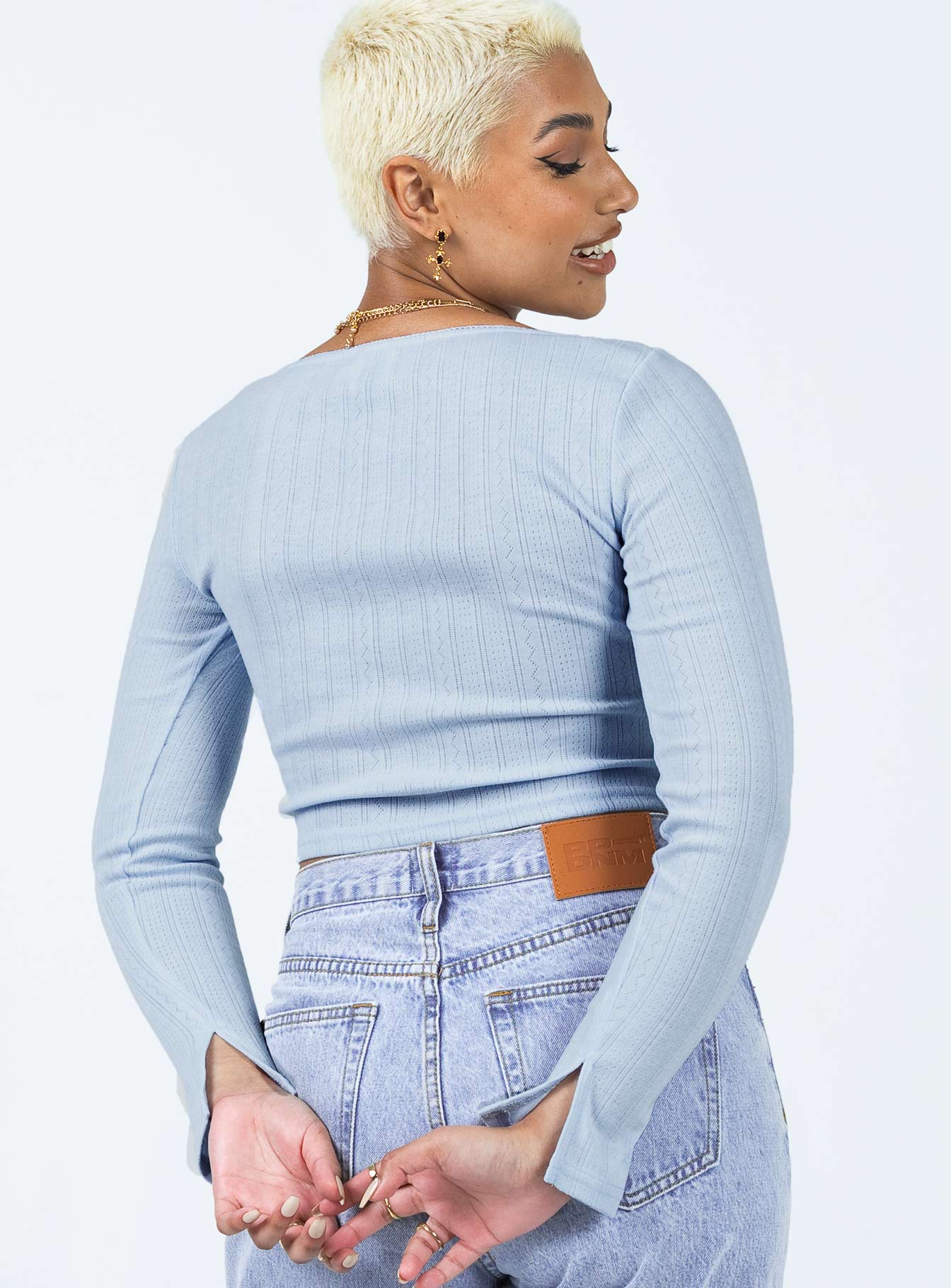 Ajani Long Sleeve Top Blue - Image 4