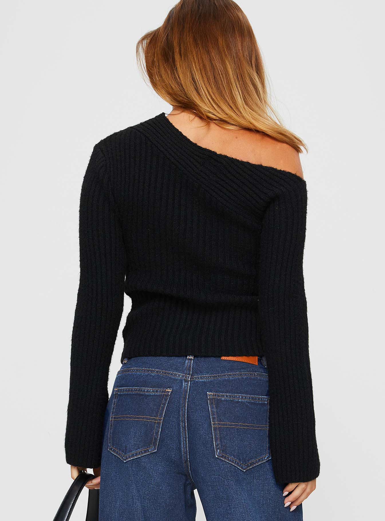 Phillips Cold Shoulder Sweater Black - Image 5