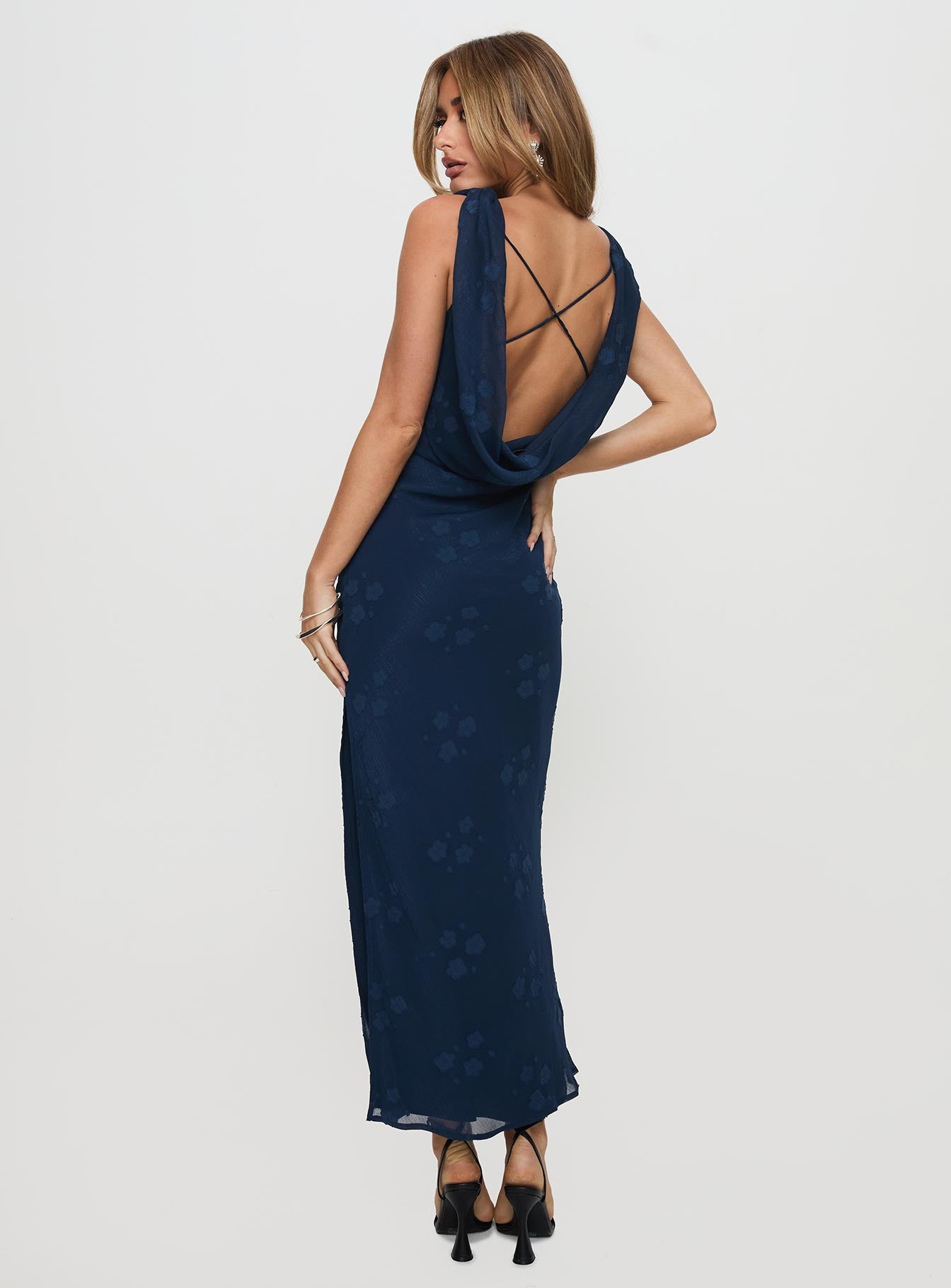 Contessa Maxi Dress Navy - Image 4