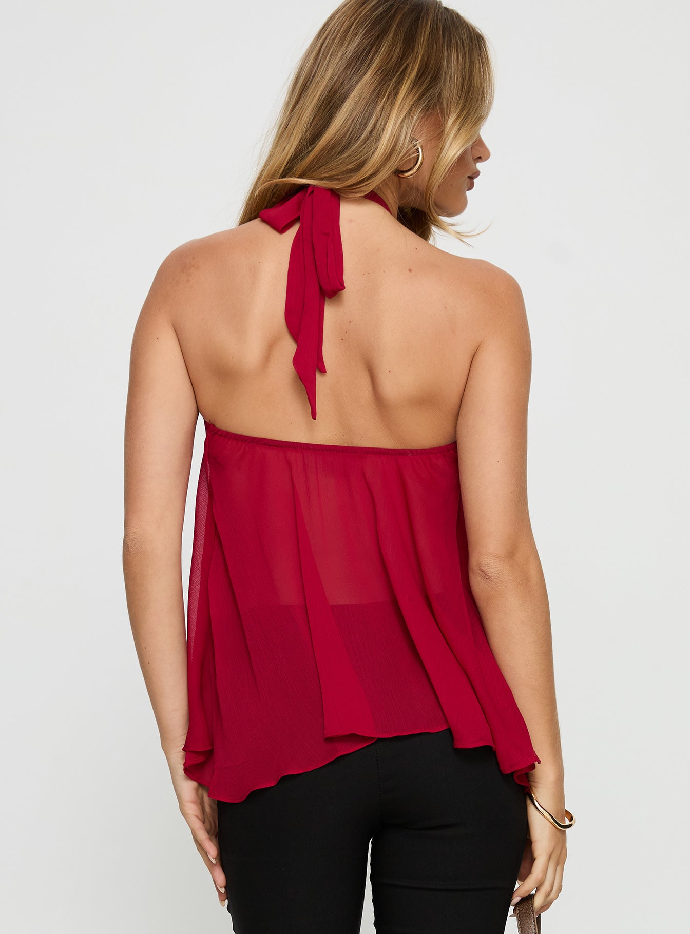 Zoanne Chiffon Layered Top Guava - Image 5