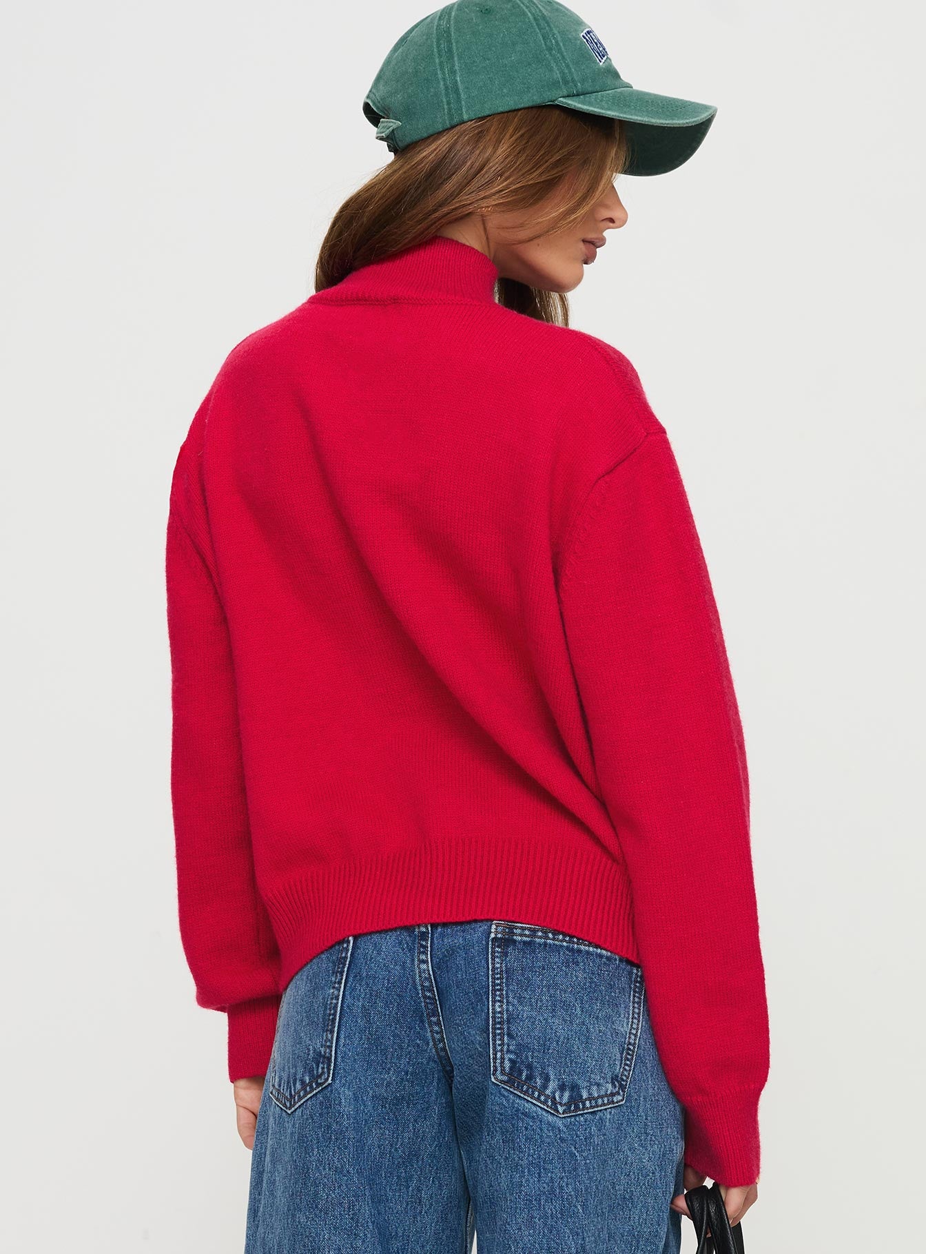 Oberan Knit Sweater Red - Image 5