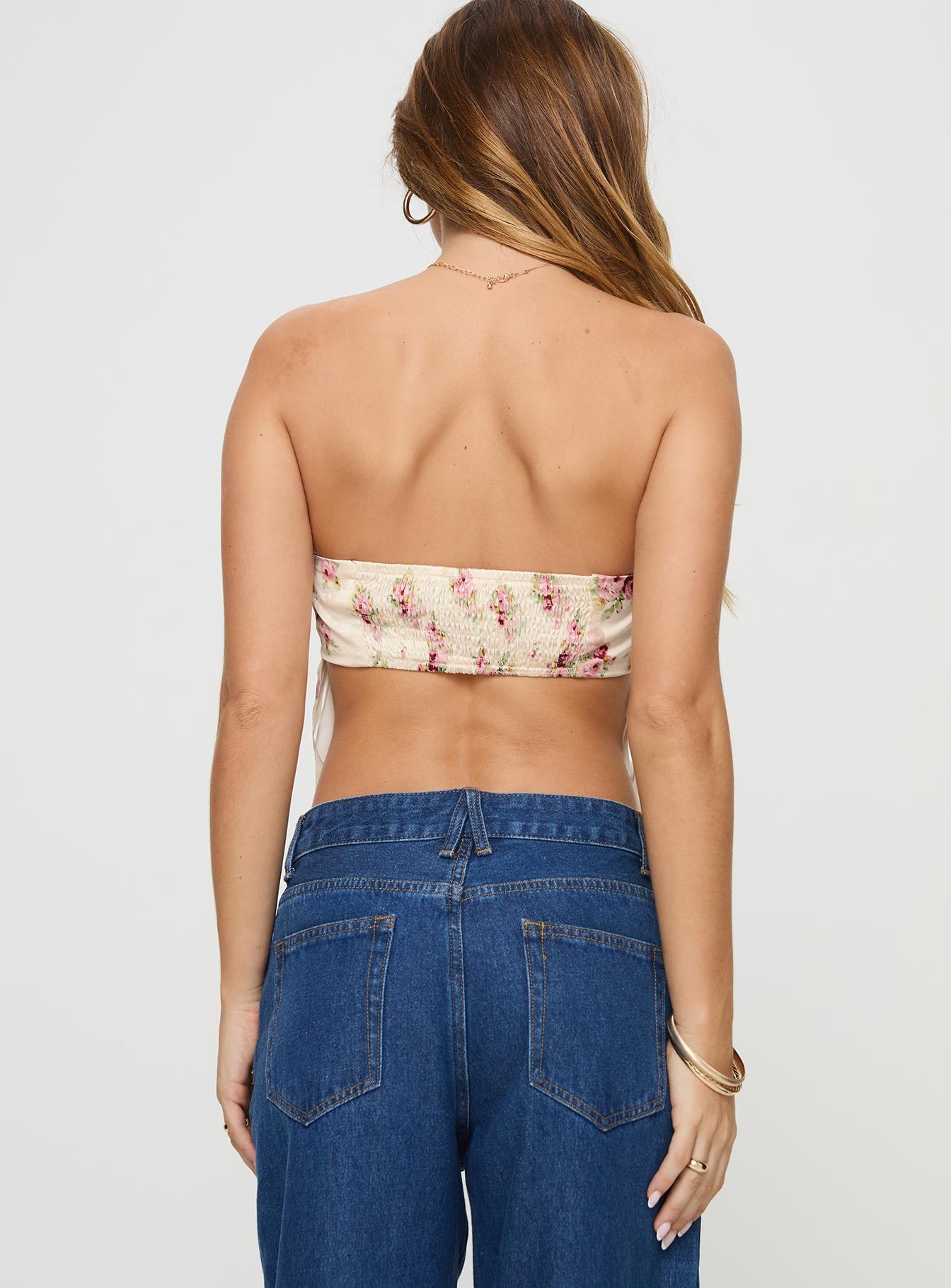 Eithanale Strapless Top Cream / Floral - Image 5