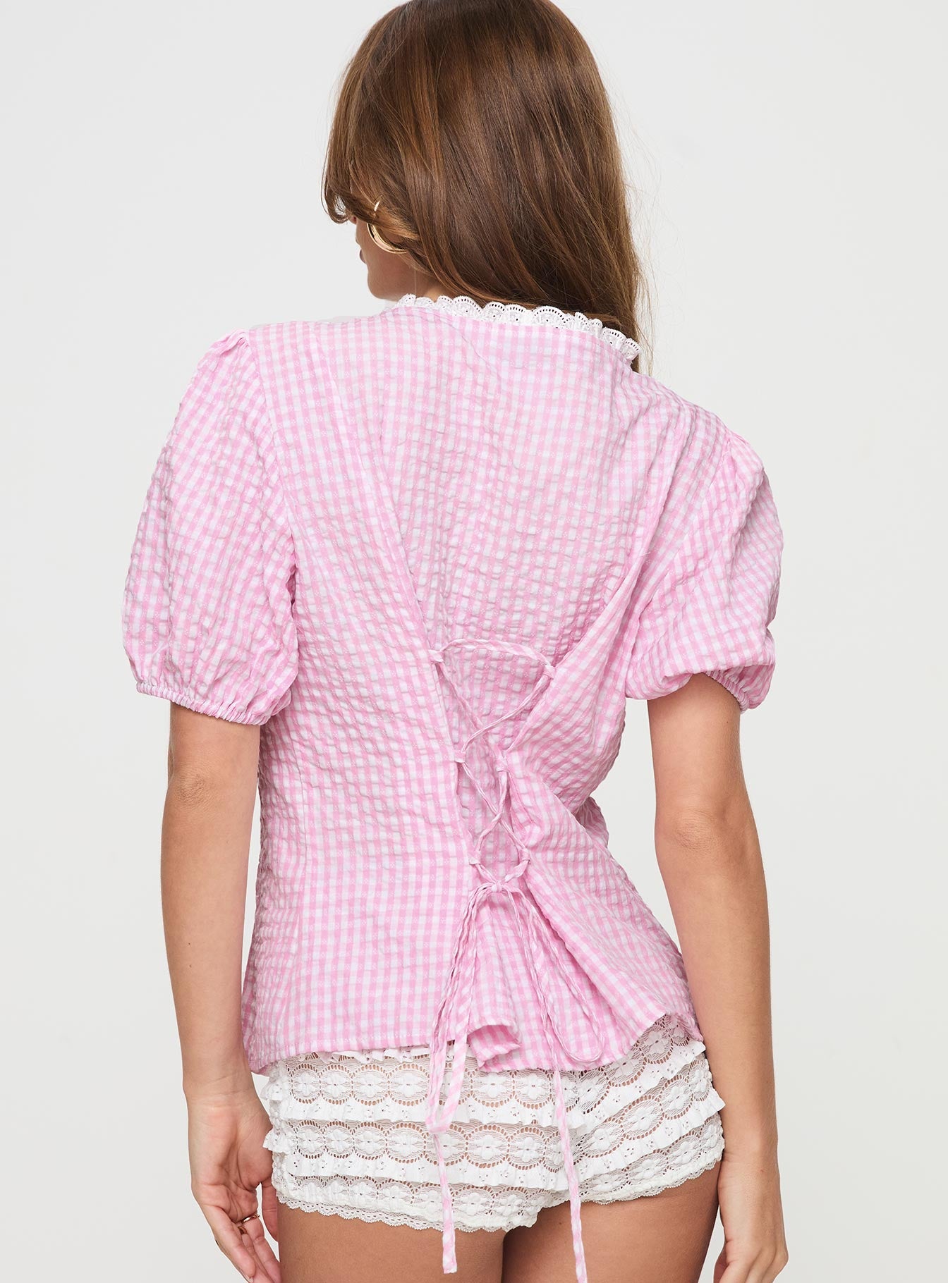 Sez Top Pink Gingham - Image 5
