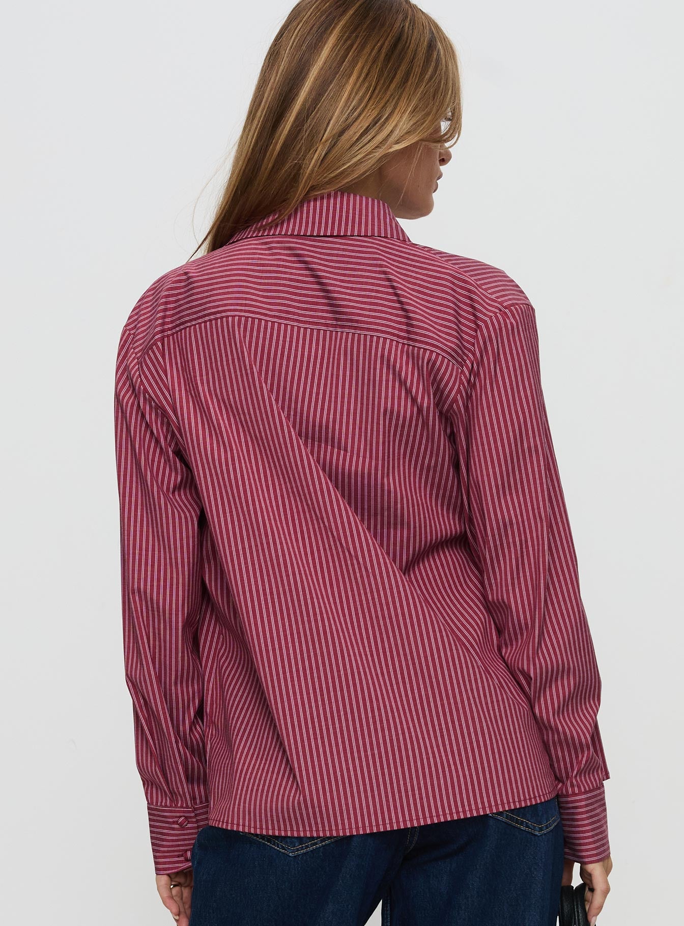 Mandisa Long Sleeve Top Red Stripe - Image 4