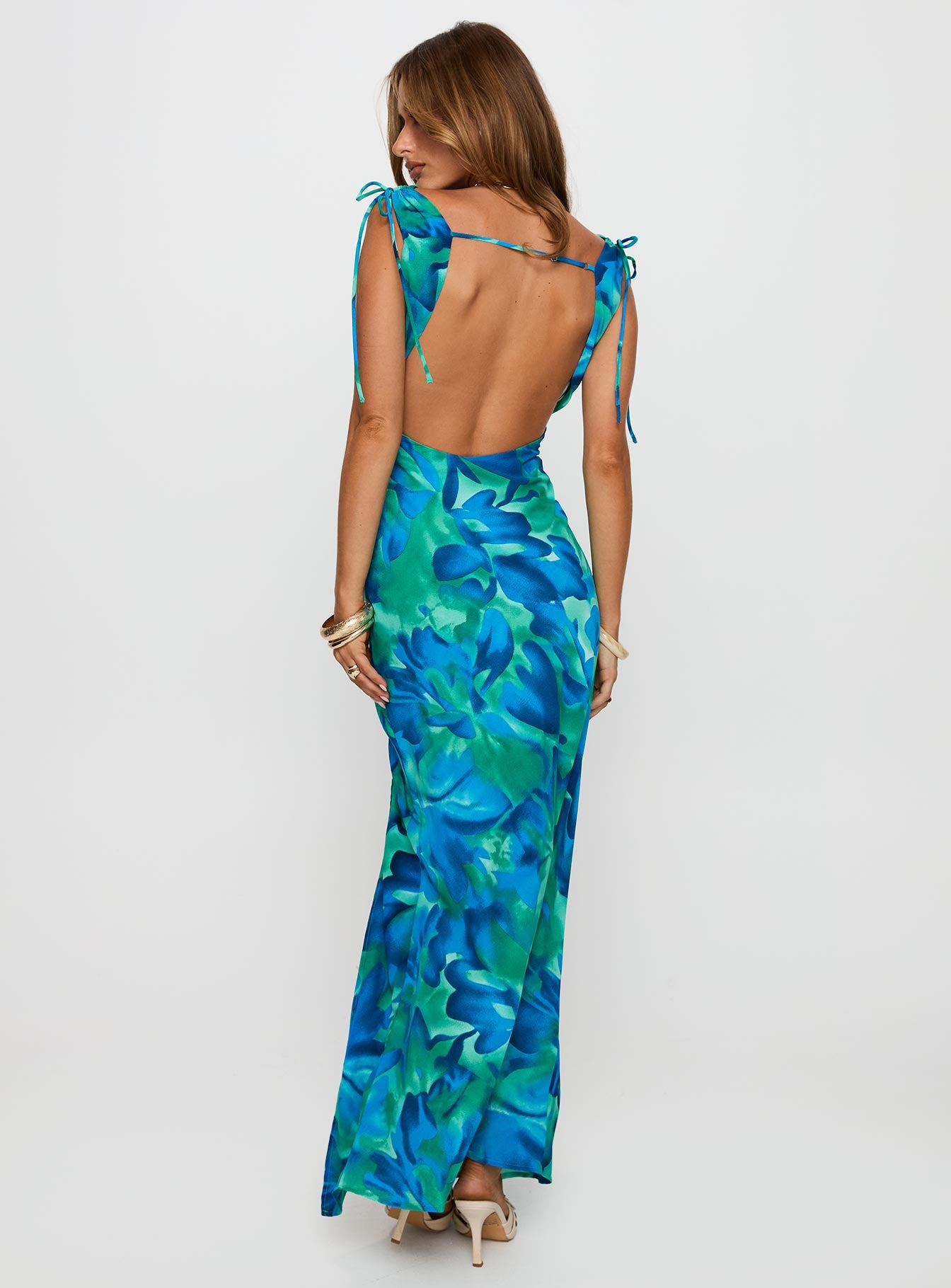Symphonies Cowl Maxi Dress Multi - Image 4