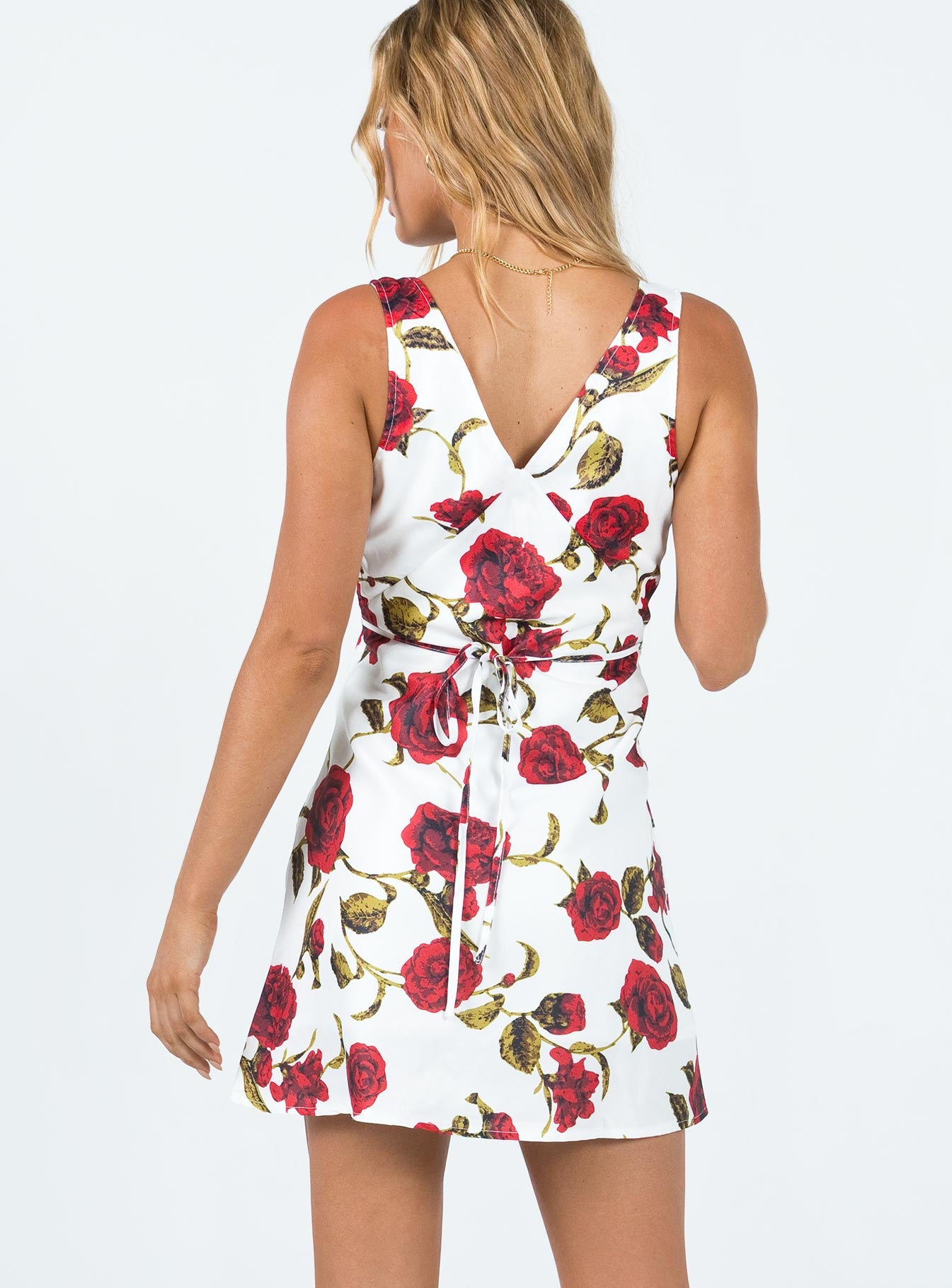 Nellie Mini Dress White / Red Floral - Image 5