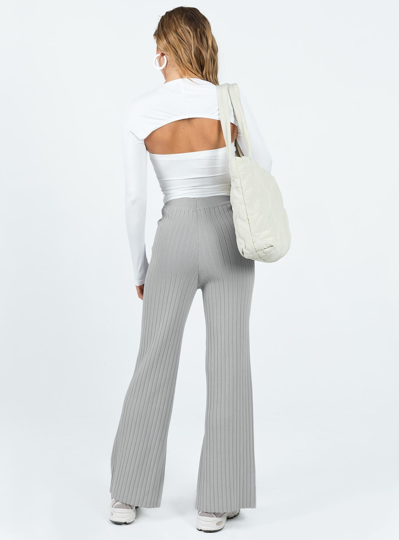 Allen Ribbed Pants Grey - Image 5