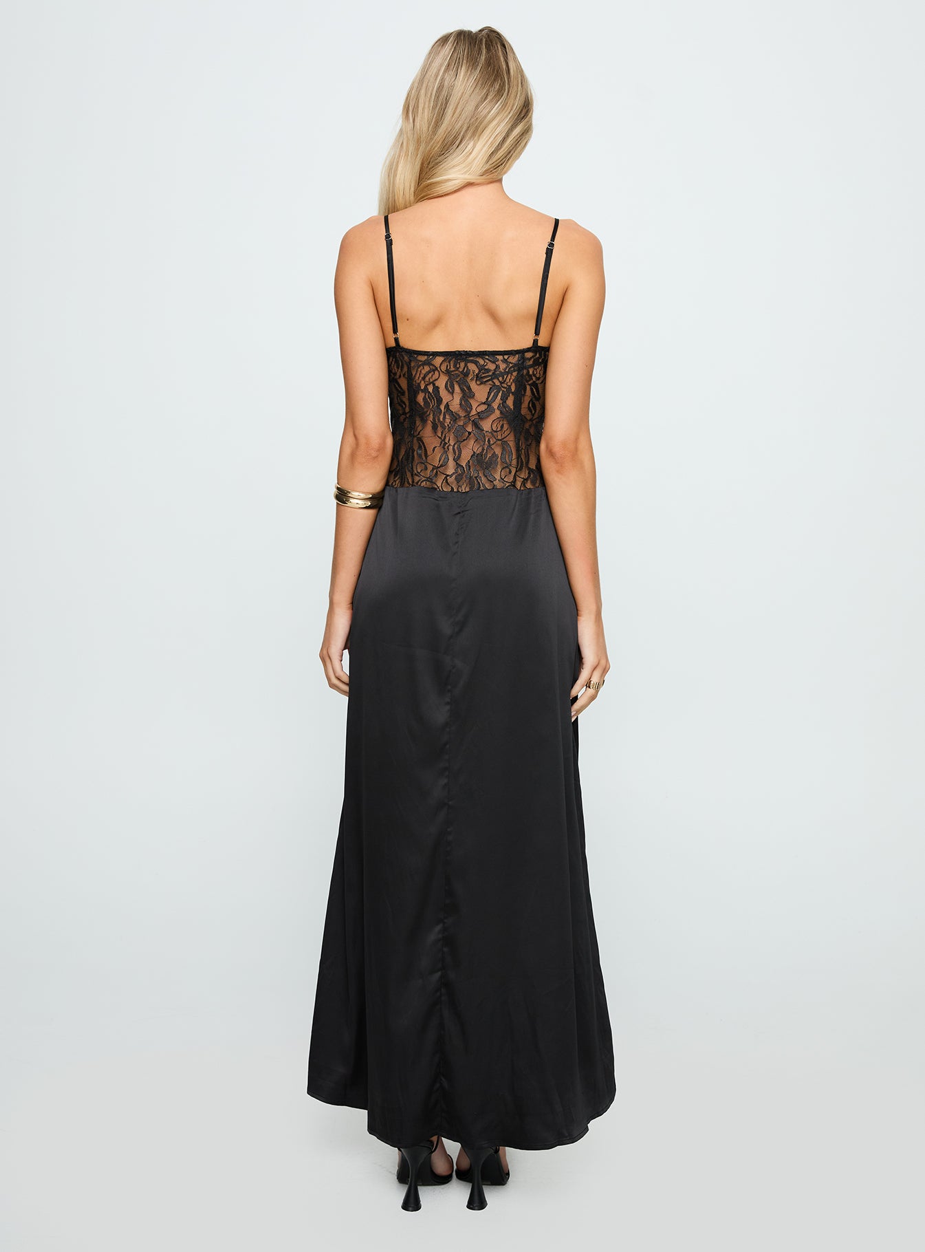 Captivate Lace Maxi Dress Black - Image 5