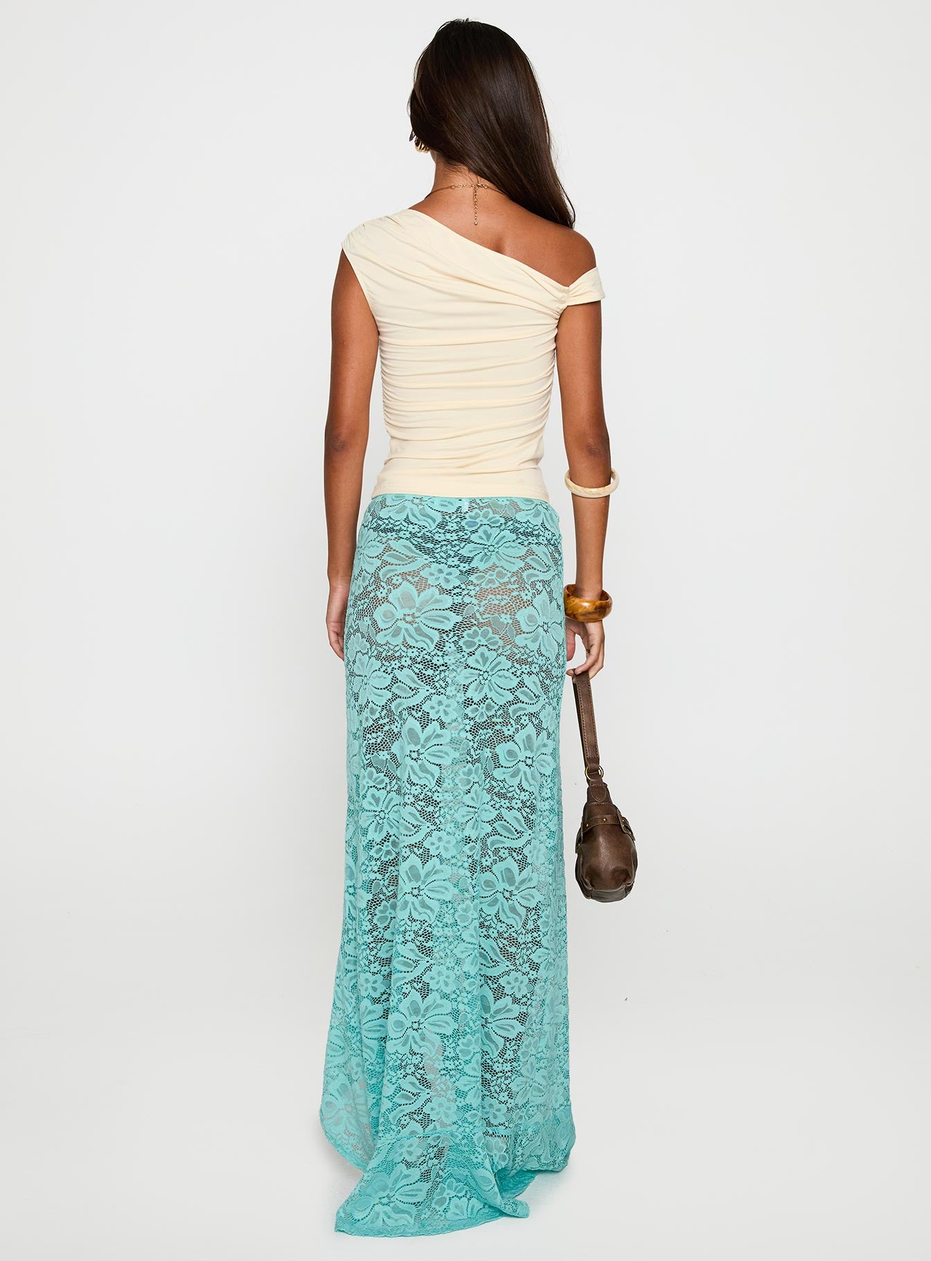 Bluemoon Lace Maxi Skirt Blue - Image 5