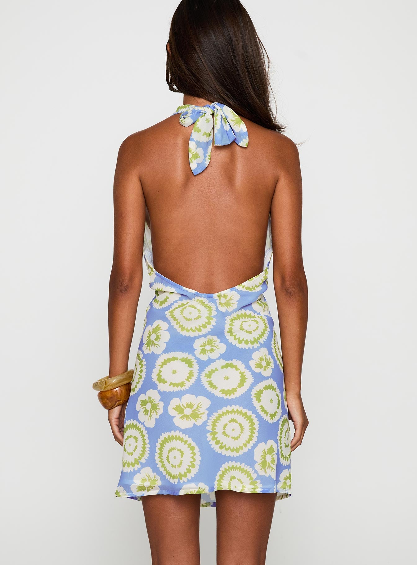 Neelia Mini Dress Blue / Yellow - Image 5