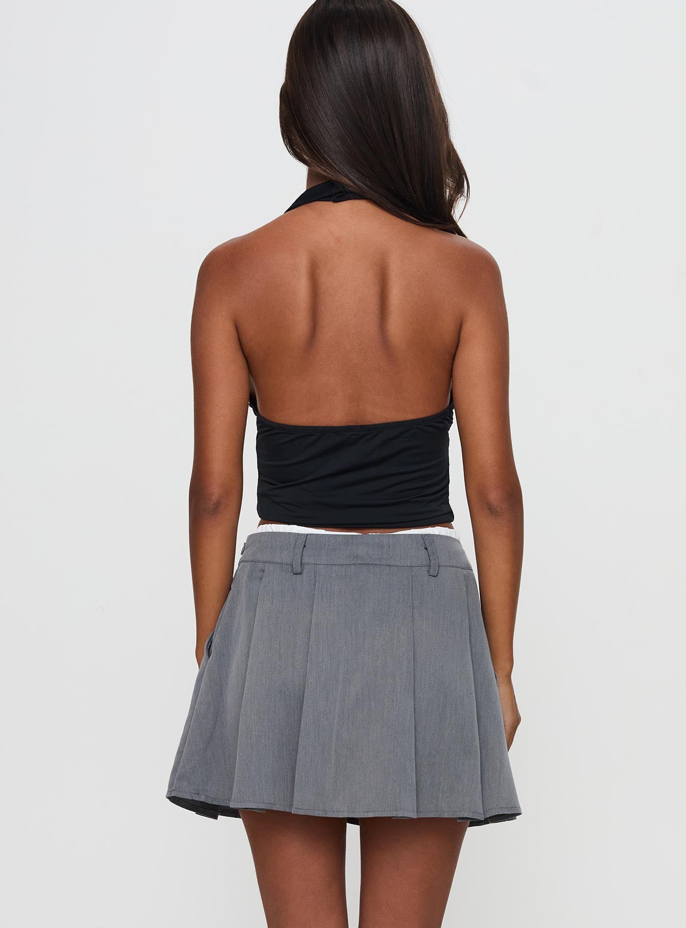 Simulations Pleated Mini Skirt Grey - Image 5