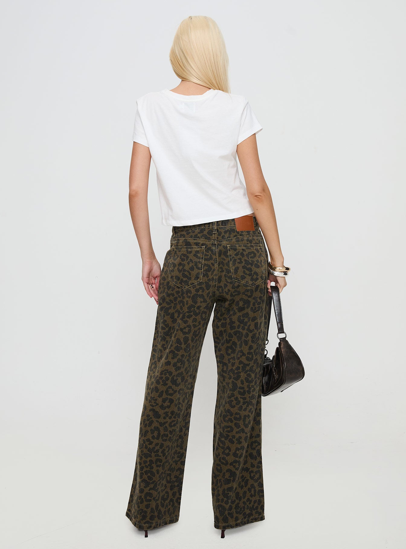 Briony Low Rise Wide Leg Jean Leopard - Image 5