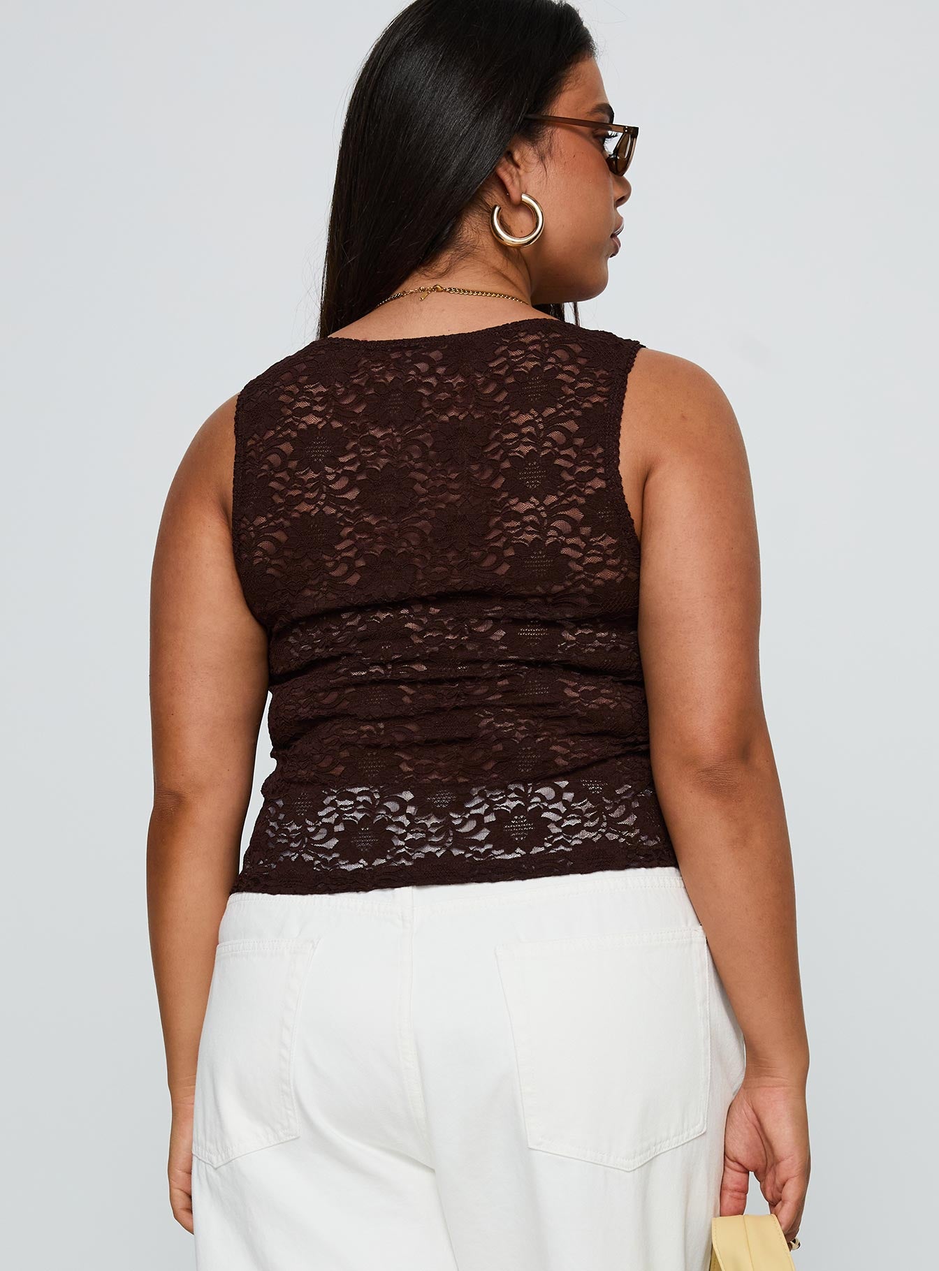 Bennington Lace Top Brown Curve - Image 5