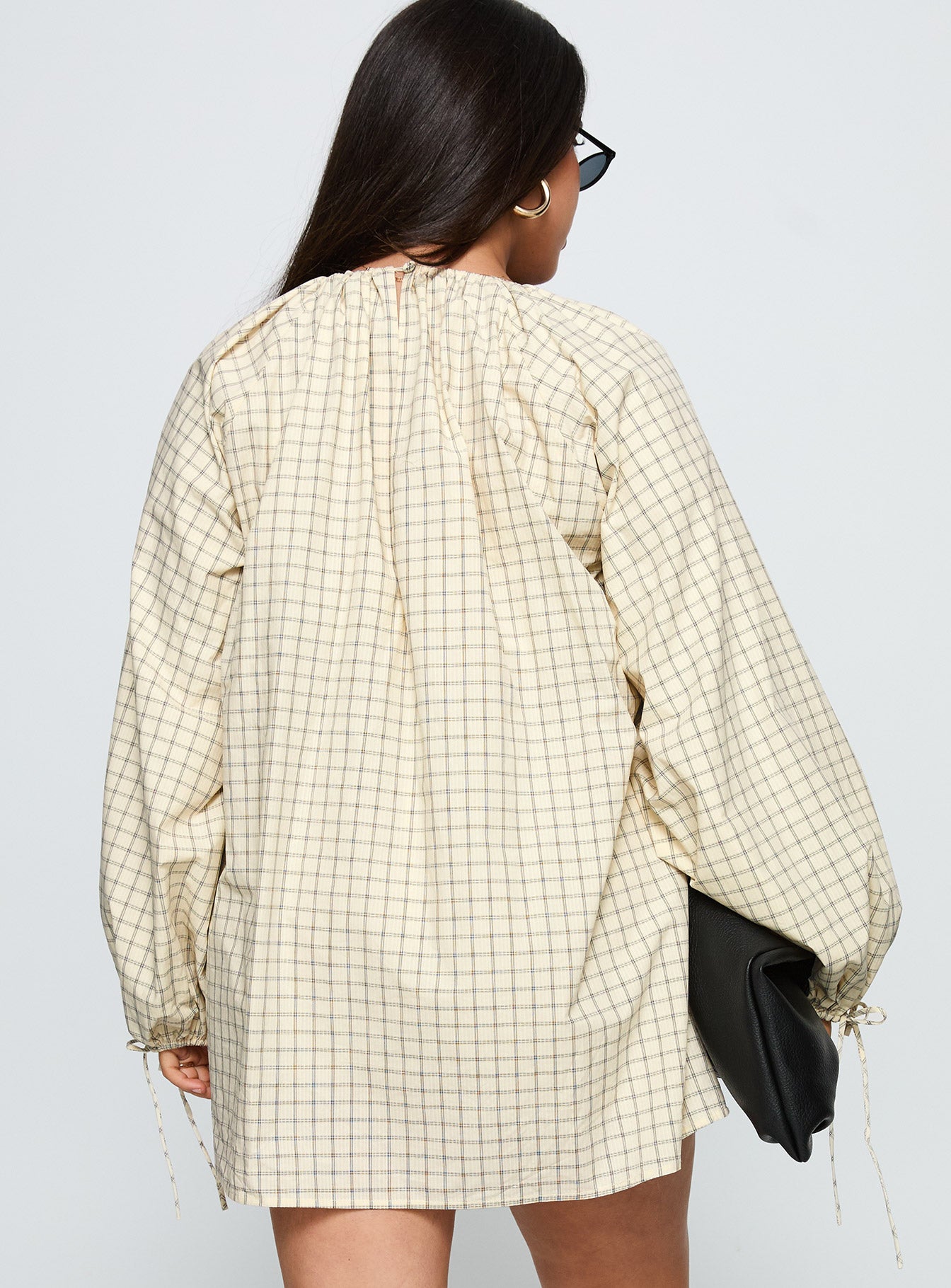 Preacher Playsuit White Check Curve - Image 5